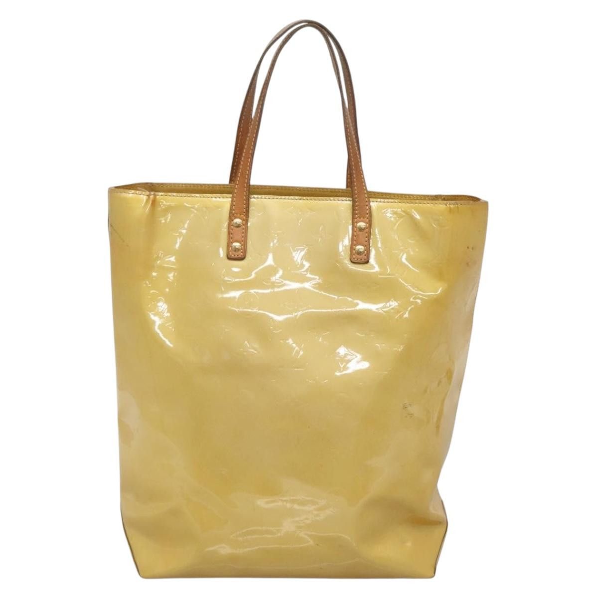 Louis Vuitton LOUIS VUITTON Monogram Vernis Reade MM Hand Bag Beige M91141 Size ONE SIZE - 3 Thumbnail