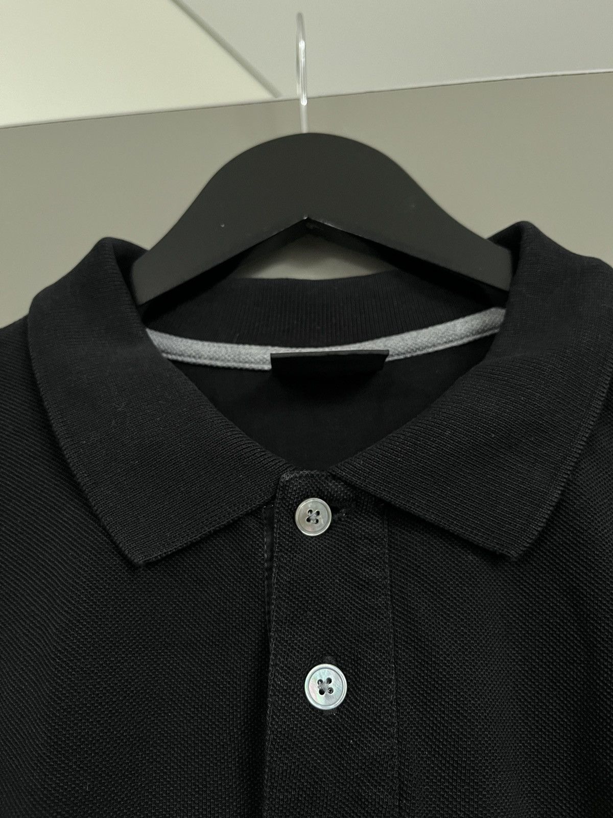 Paul Smith Paul Smith Waffle Black Long Sleeve Polo Shirt Size US XL / EU 56 / 4 - 3 Thumbnail