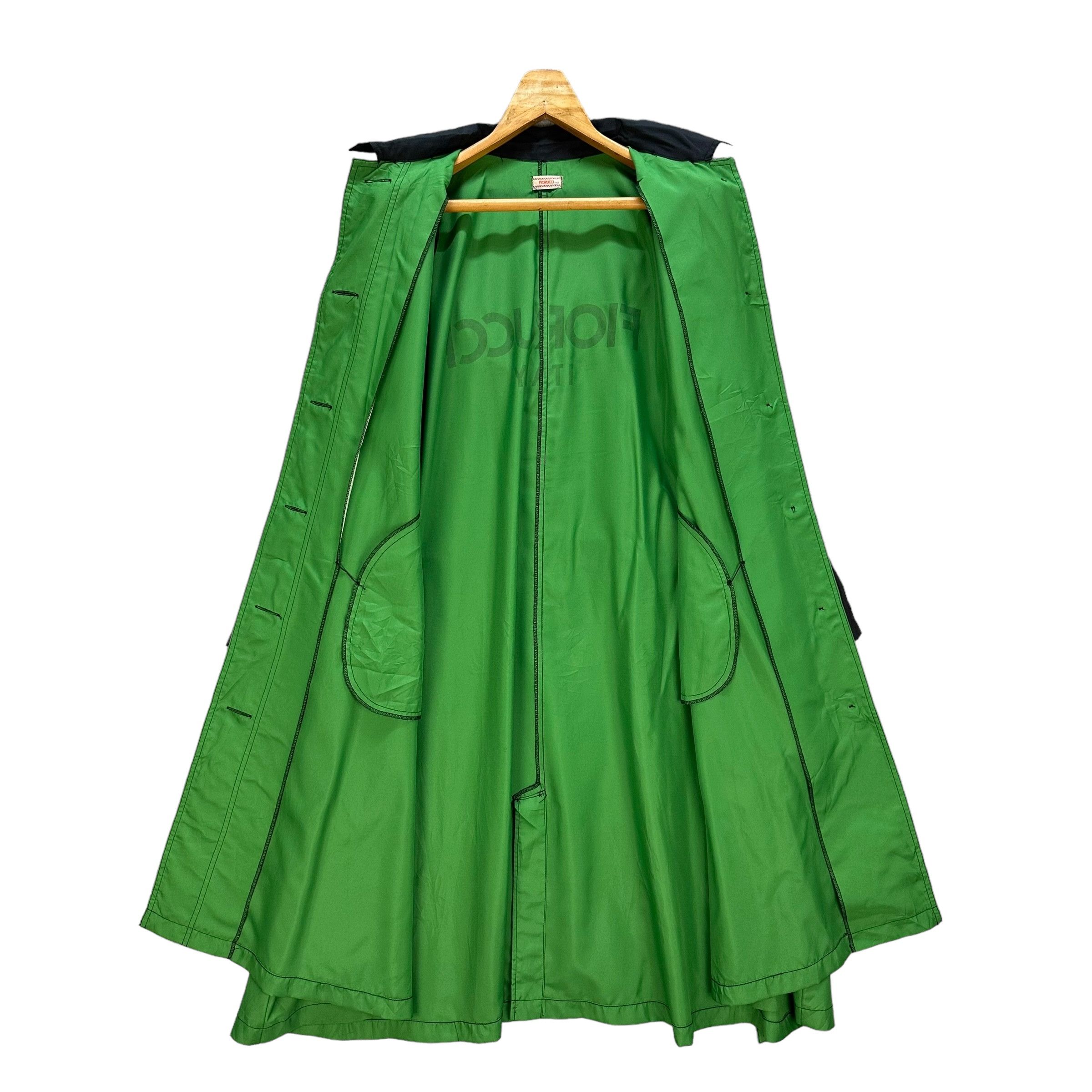 Fiorucci FLORUCCI Big Logo Detachable Hooded Green Overcoat #A45-1042 Size ONE SIZE - 10 Thumbnail