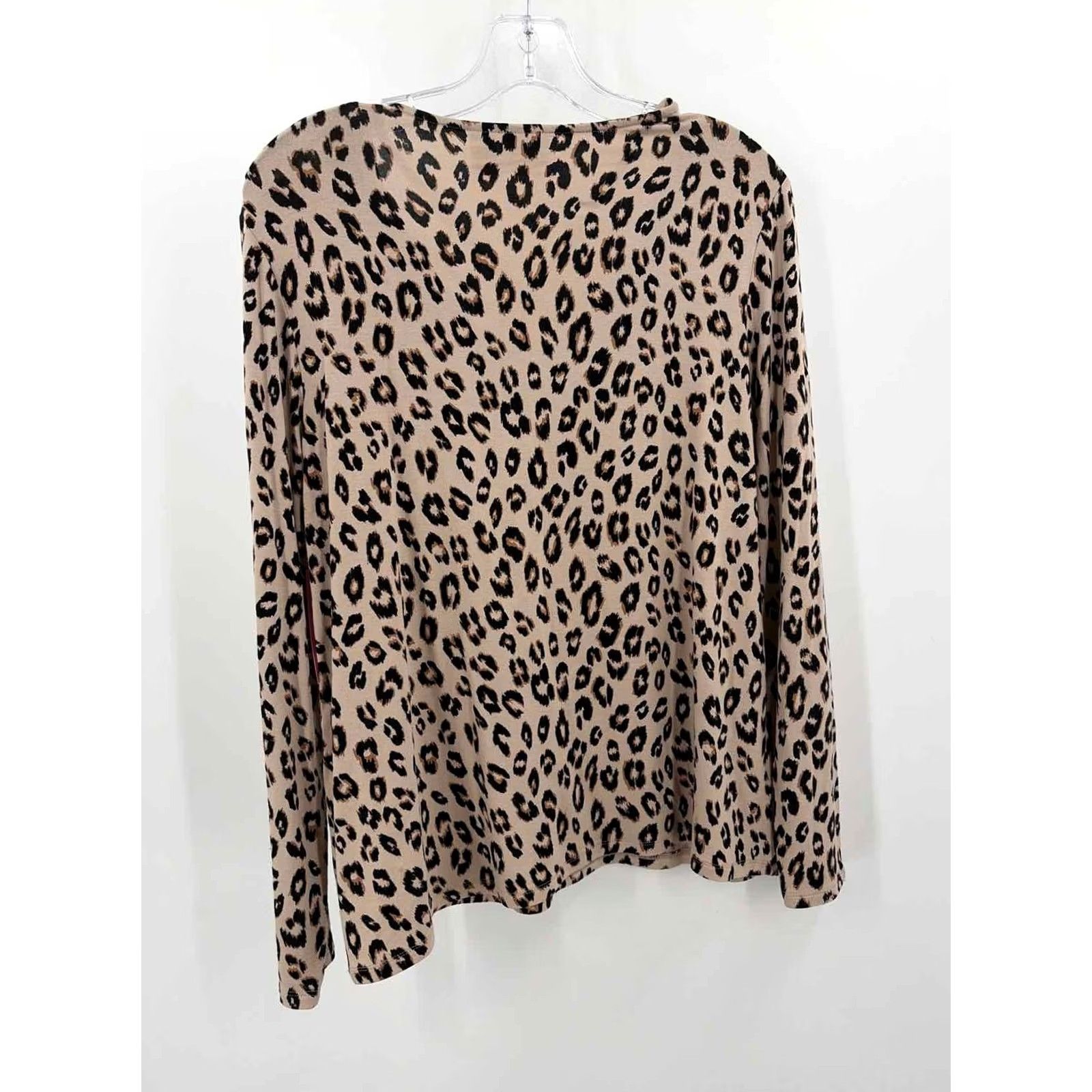 Vintage Chico's Long Sleeve Blouse Leopard Print Tan 0/Small Regular Nicely Used Women? Size XS / US 0-2 / IT 36-38 - 2 Thumbnail