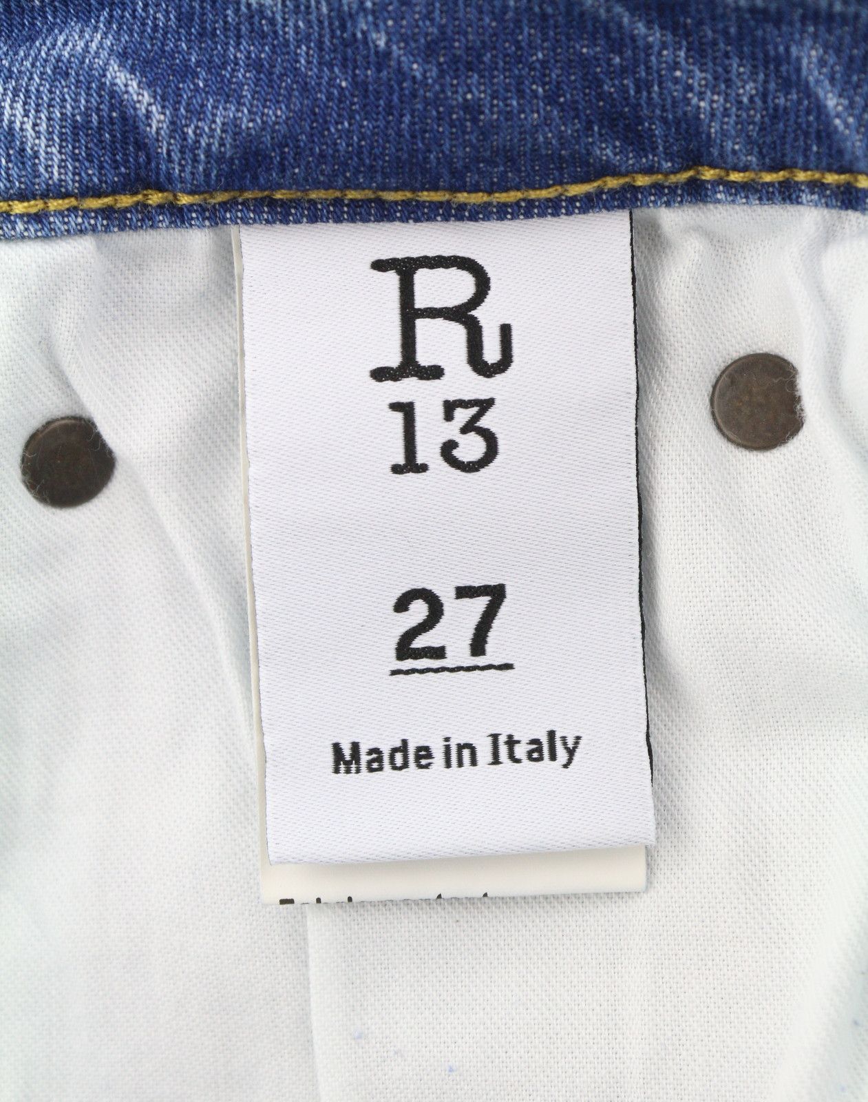 R13 KICK FIT 27 Jasper Stretch Faded Cropped Blue PS26 89040 Size 27" / US 4 / IT 40 - 9 Thumbnail