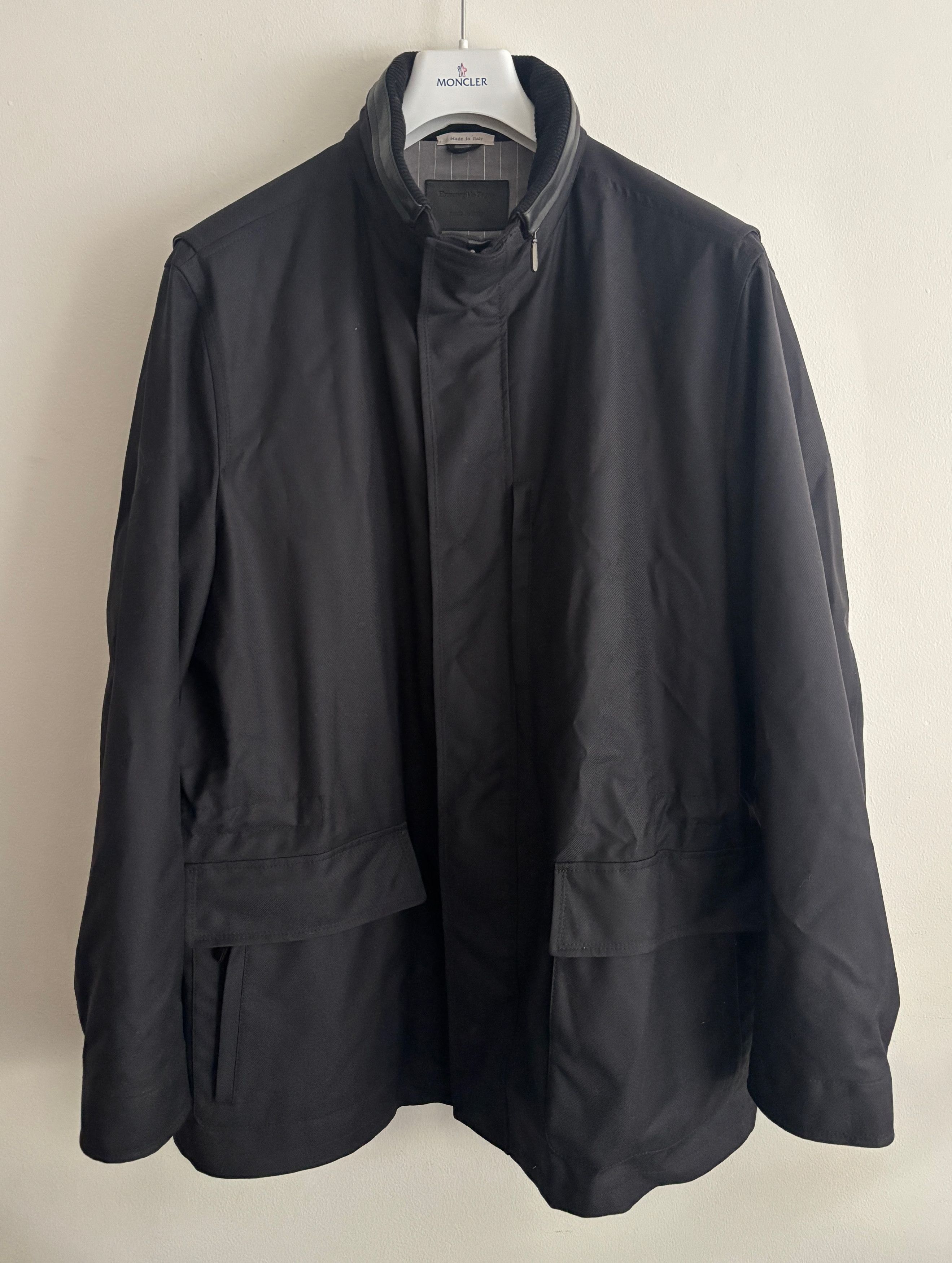 Ermenegildo Zegna $3495 Elements Black Wool Parka Jacket/ Coat - 44/ XL Size US L / EU 52-54 / 3 - 1 Thumbnail