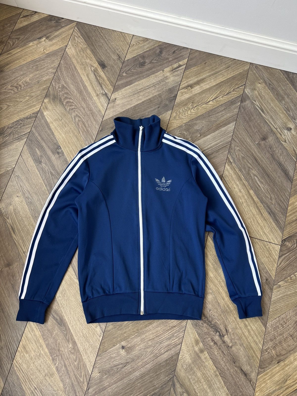 Adidas Vintage 80s Adidas Full Zip Track Jacket Blue Size US S / EU 44-46 / 1 - 3 Thumbnail