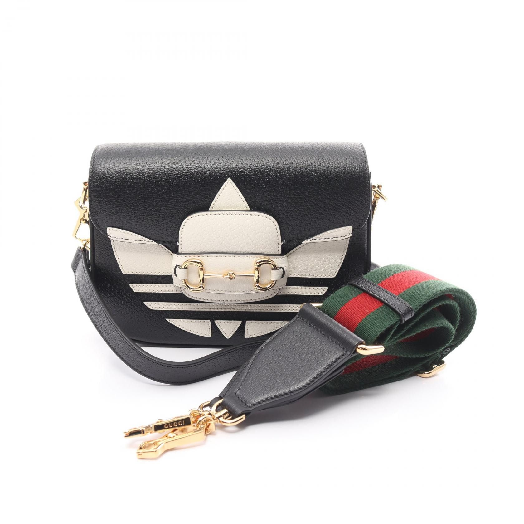 Gucci Gucci Leather Horsebit 1955 Shoulder Bag Leather Crossbody Bag 658574 in Black, Women's