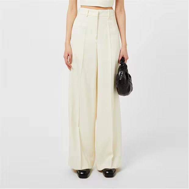 Jil Sander o1g2r1mq1024 Pant in Cream Size 26" / US 2 / IT 38 - 3 Thumbnail