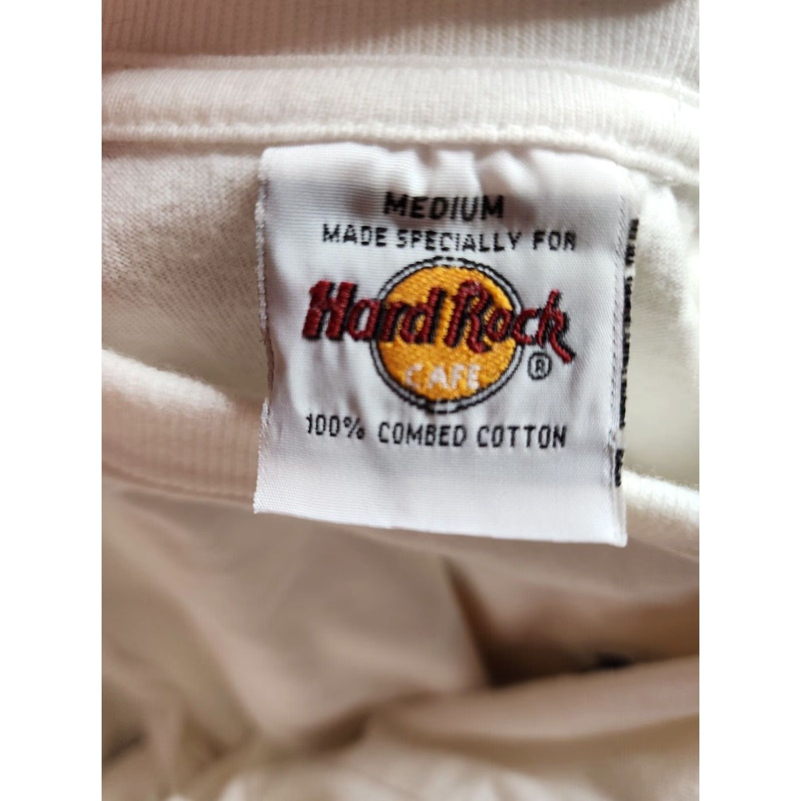 Hard Rock Cafe VINTAGE Hard Rock Cafe Guitars T-Shirt Men M White 90s Music Distressed Size US M / EU 48-50 / 2 - 8 Thumbnail