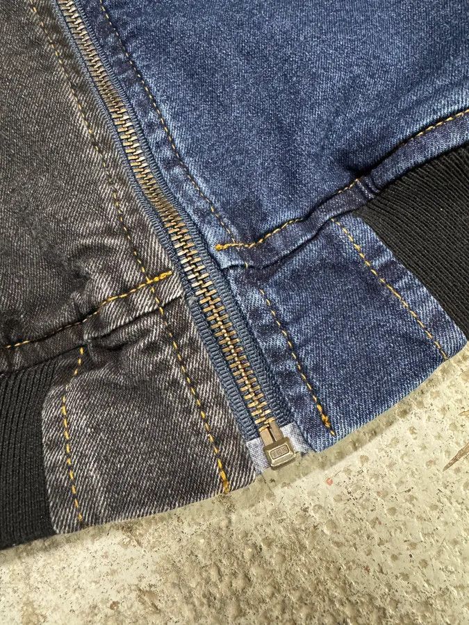 Marithe + Francois Girbaud 1990s Marithé + François Girbaud Navy Grey Two Tone Denim Jacket Size US L / EU 52-54 / 3 - 9 Thumbnail