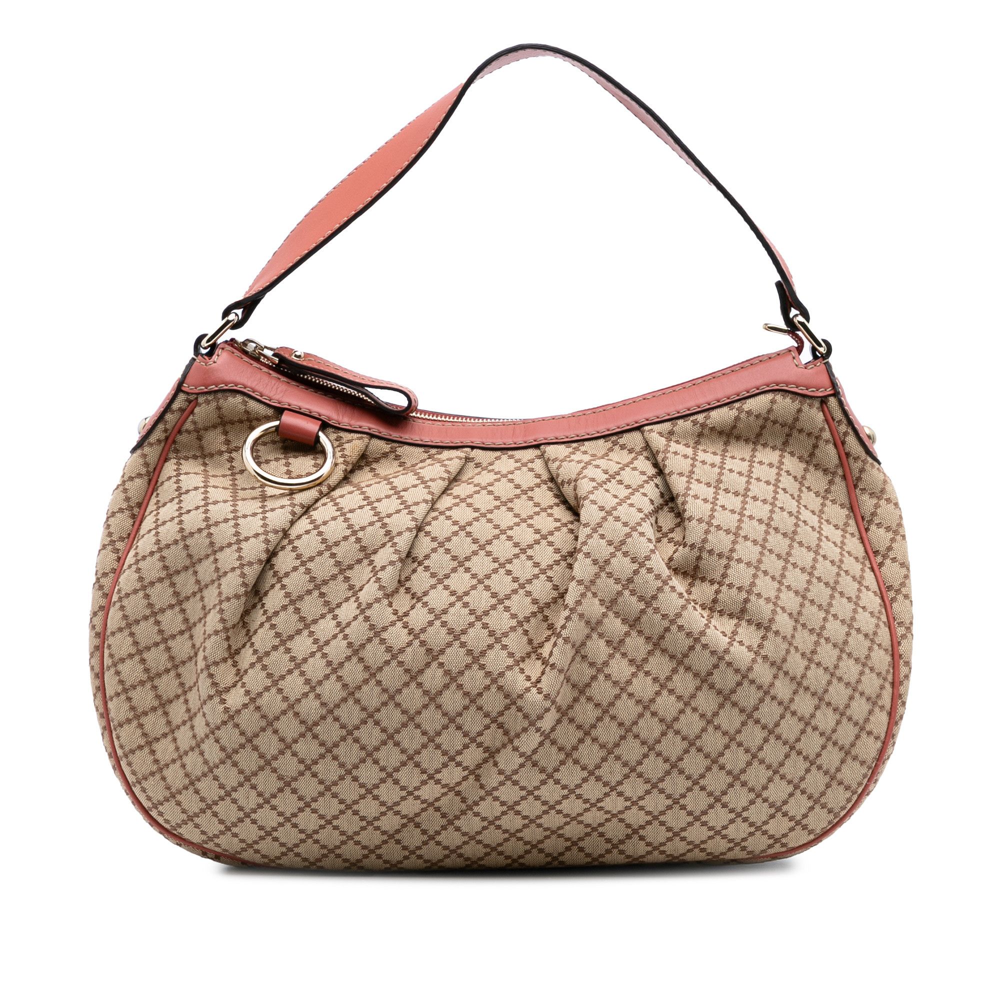 Gucci Diamante Canvas Sukey Shoulder Bag in Brown, Women's