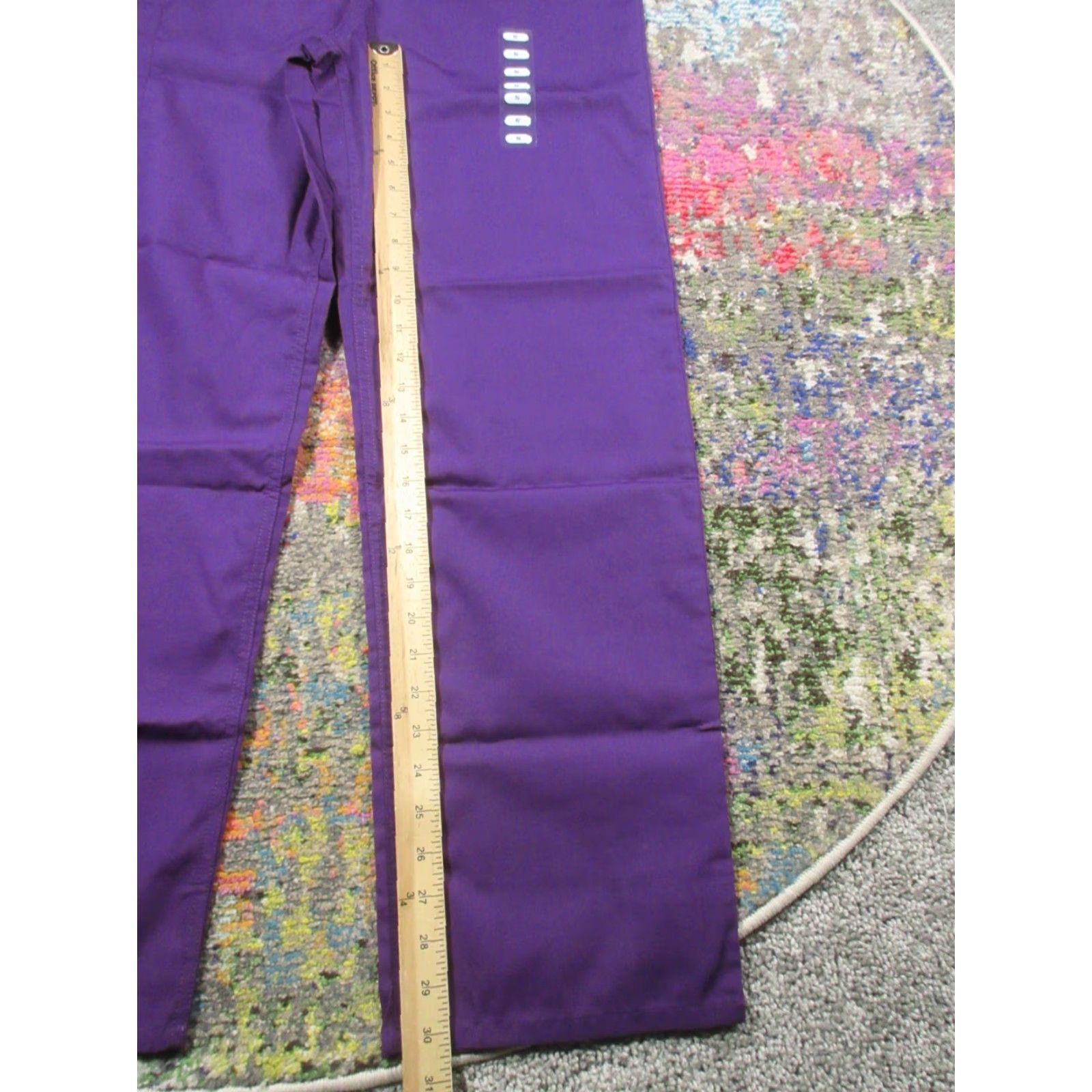 Cherokee Cherokee Workwear Scrub Pants Unisex Adult Small Eggplant Purple Originals NEW Size US 29 - 7 Thumbnail