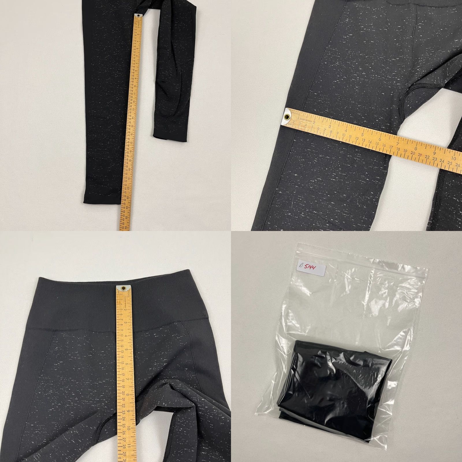 Lululemon Lululemon Ebb To Street Leggings Size 8 x 24" Black Speckled Active Fitness Yoga Womens Skinny 24in Inseam Moisture Wicking Stretch Size 30" / US 8 / IT 44 - 8 Thumbnail