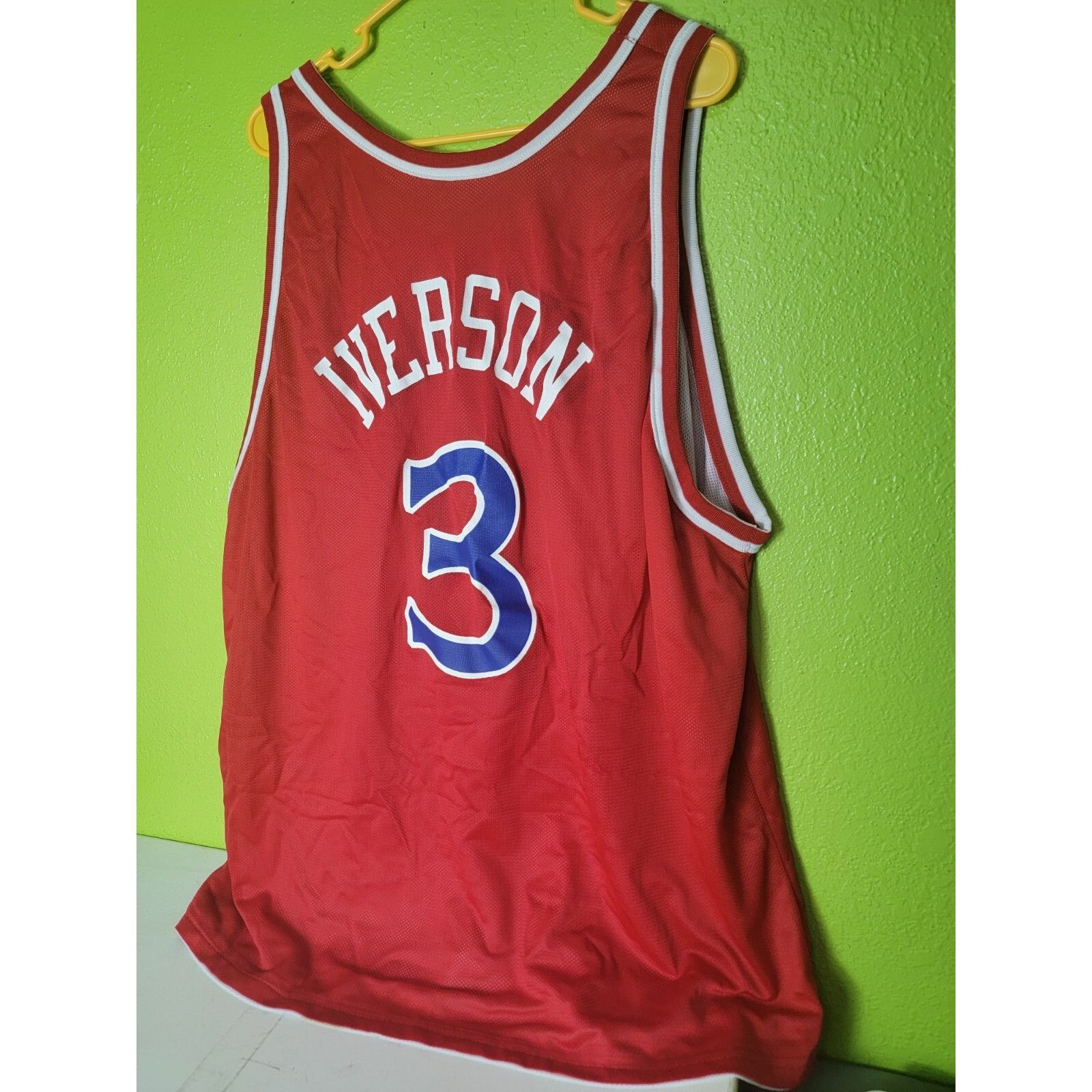 Champion Rare Vintage Allen Iverson Reversible Jersey 76ers Rookie Ye Size US XXL / EU 58 / 5 - 4 Thumbnail