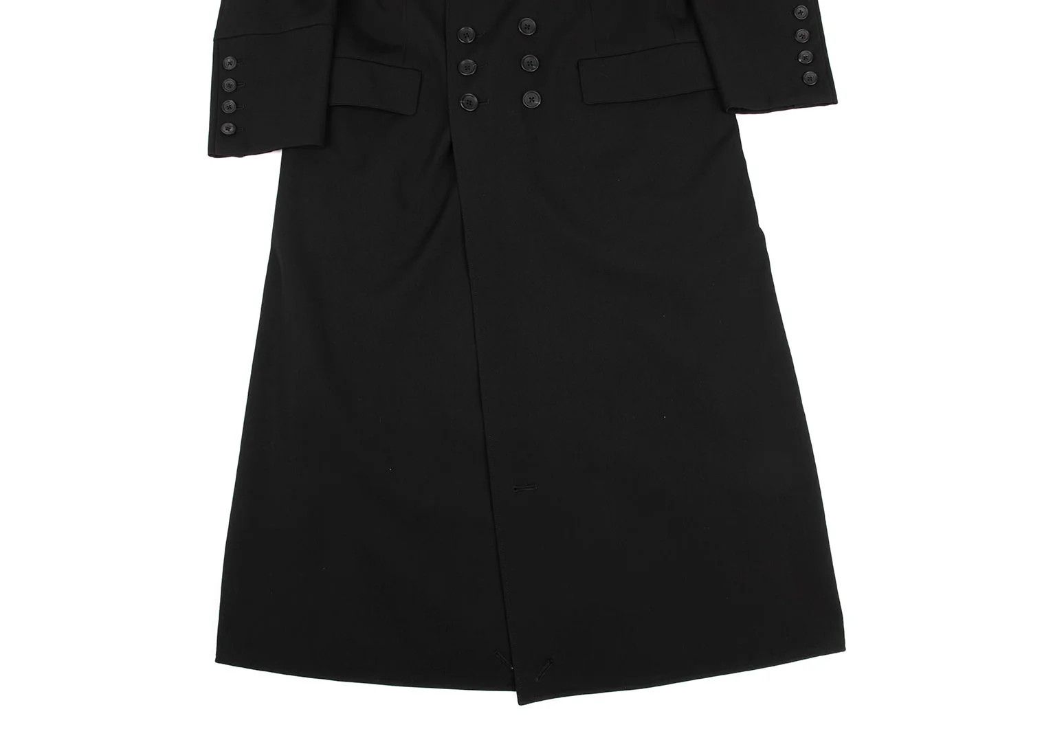 Yohji Yamamoto Yohji Yamamoto Wool Gabardine Long Jacket Black Size US M / EU 48-50 / 2 - 8 Thumbnail