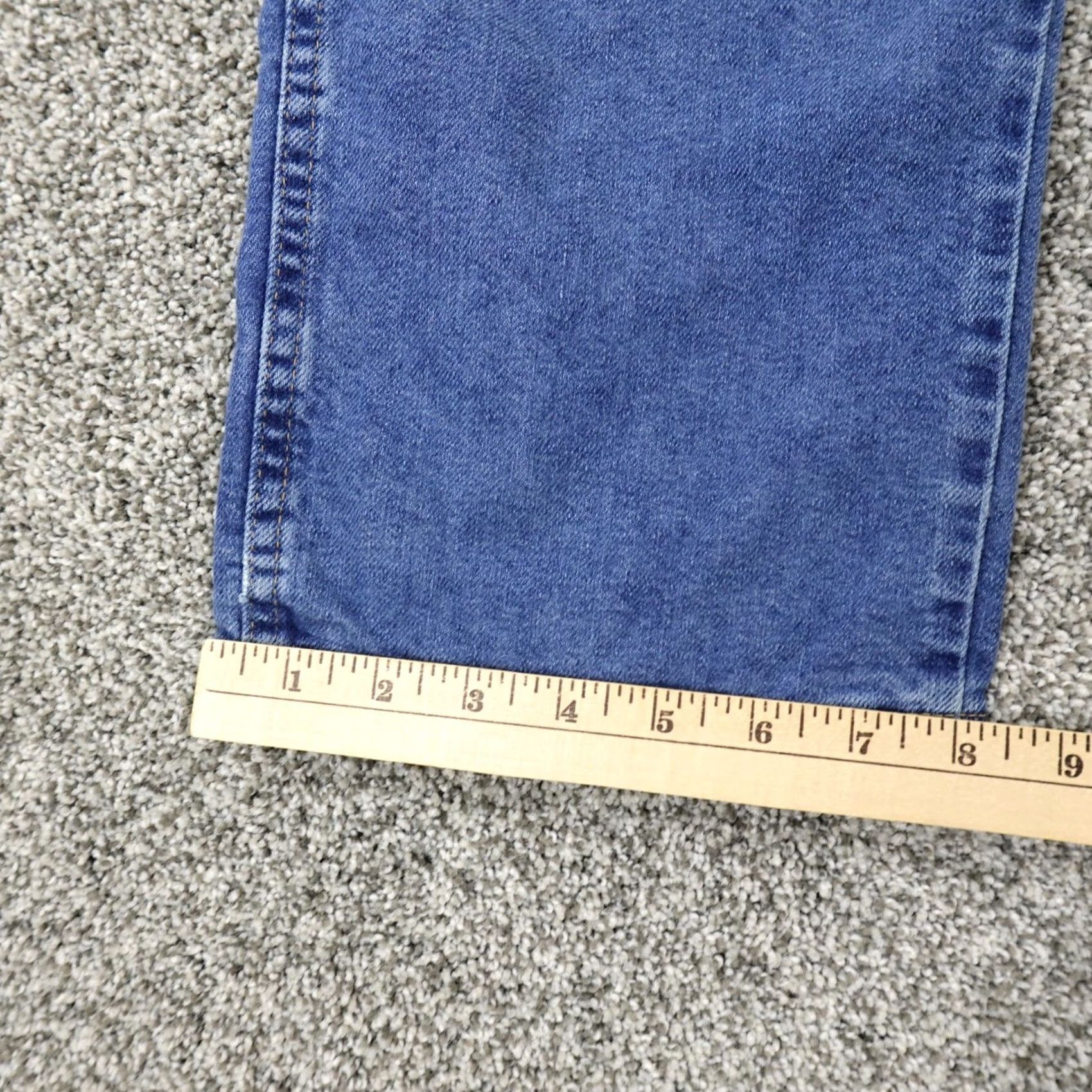 Wrangler Wrangler Jeans Mens 36X30 Dark Blue Denim Western Cowboy Rodeo Fade Grunge Jeans Mens Regular 36 Blue 5-Pocket Wrangler Mens Jeans Size US 36 / EU 52 - 2 Thumbnail