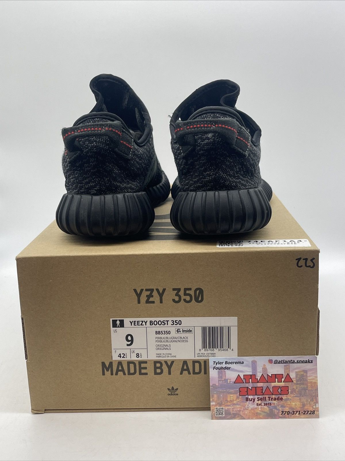 Adidas Yeezy boost 350 pirate black Size US 9 / EU 42 - 3 Thumbnail
