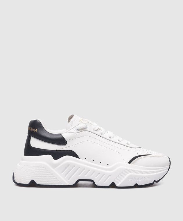 image of Dolce Gabbana D&g Leather Low-Top Sneakers Daymaster in White, Men's (Size 12)