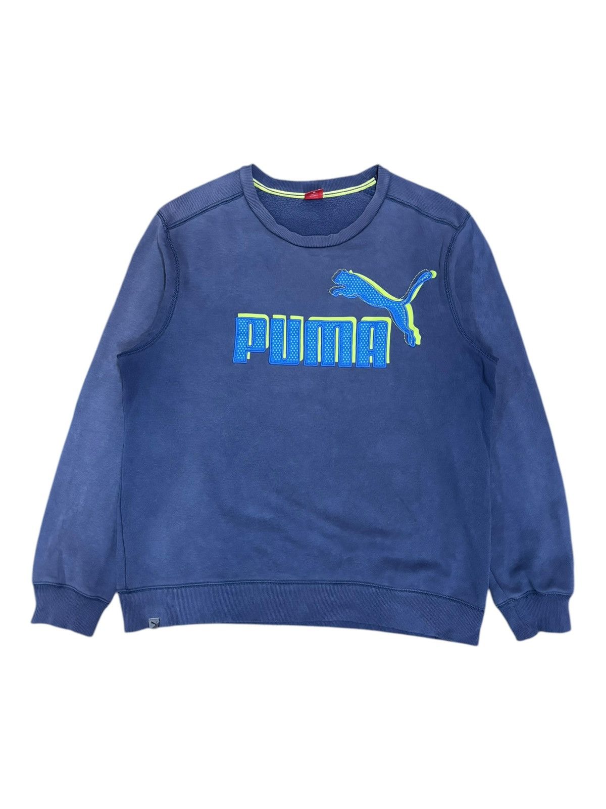 Puma × Vintage Vintage Y2k Puma Faded Big Logo Embroidered Sweatshirt Size US XL / EU 56 / 4 - 4 Thumbnail