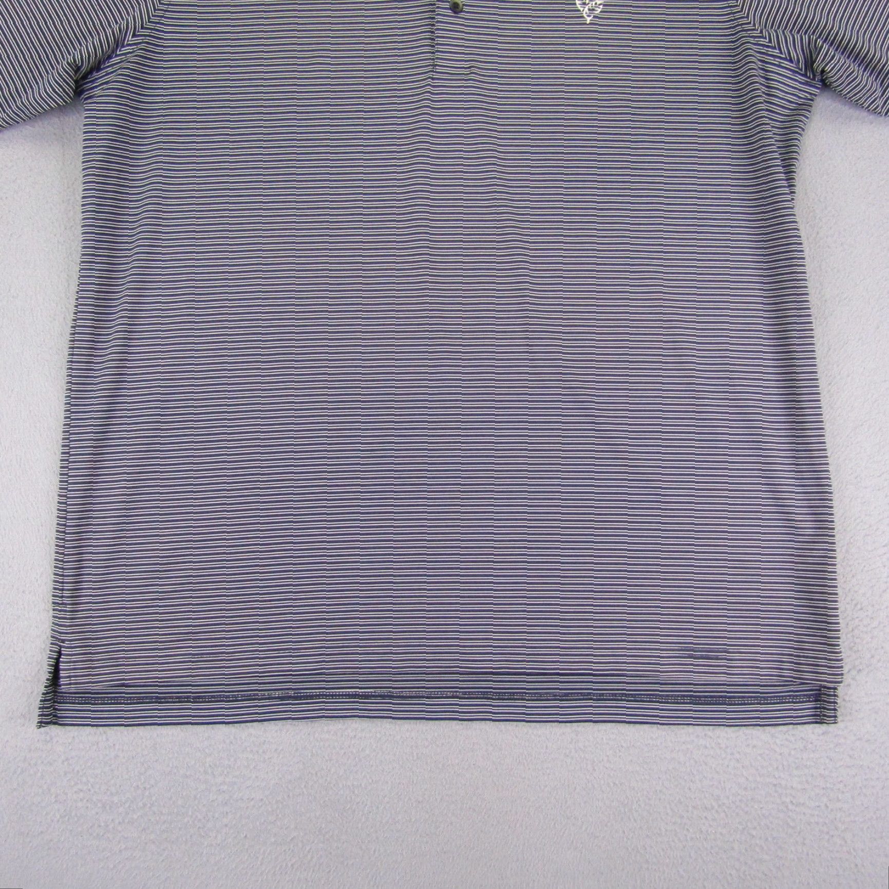 Vintage F&G Golf Polo Shirt XL Blue Striped Short Sleeve Casual Sports Men Size US XL / EU 56 / 4 - 4 Thumbnail