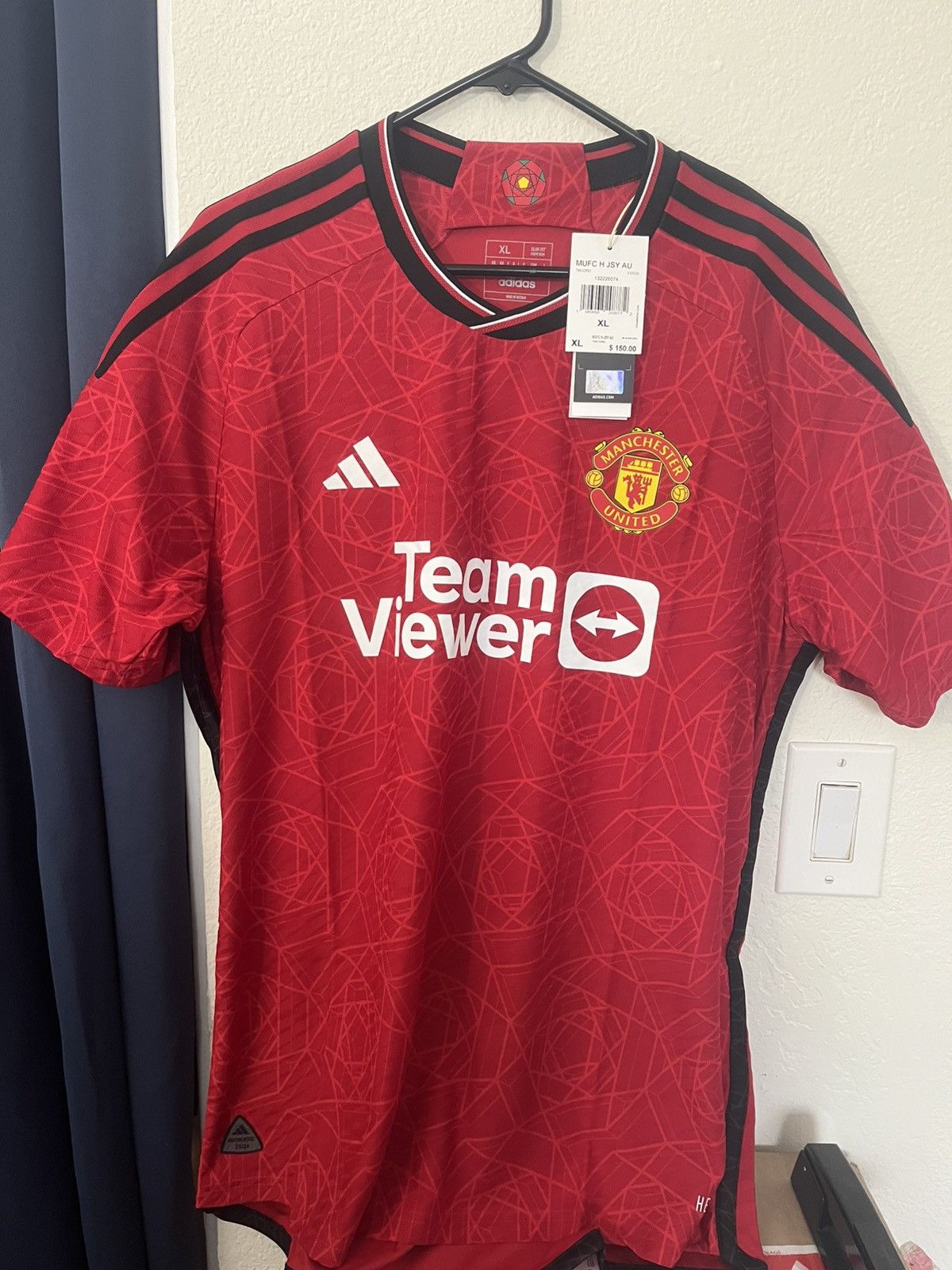 Adidas Adidas Manchester United 2023/24 Authentic Soccer Jersey Size US XL / EU 56 / 4 - 1 Thumbnail
