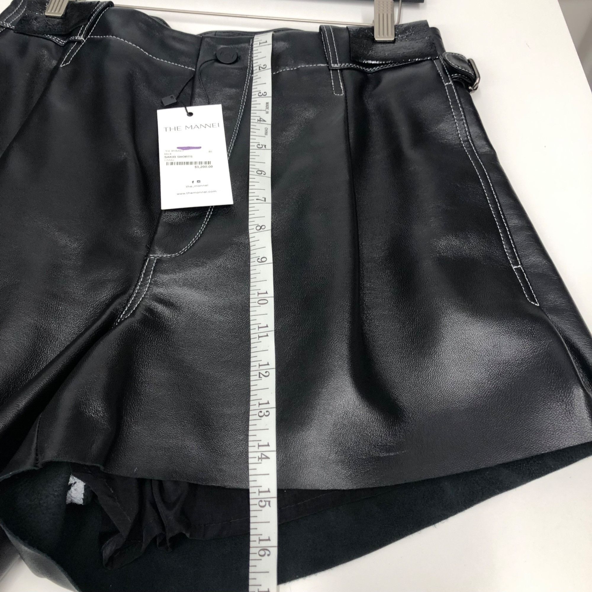 Other Black Leather Shorts - The Mannei -SAKIB -EU 40 / USA Size 1 Size 32" / US 10 / IT 46 - 8 Thumbnail