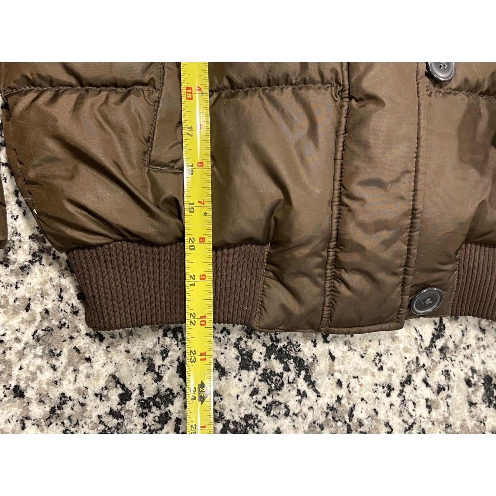 Polo Ralph Lauren VINTAGE Polo Ralph Lauren Jacket Womens S Brown Down Fill Puffer Fur Hooded Short Softshell Coat Size S / US 4 / IT 40 - 2 Thumbnail