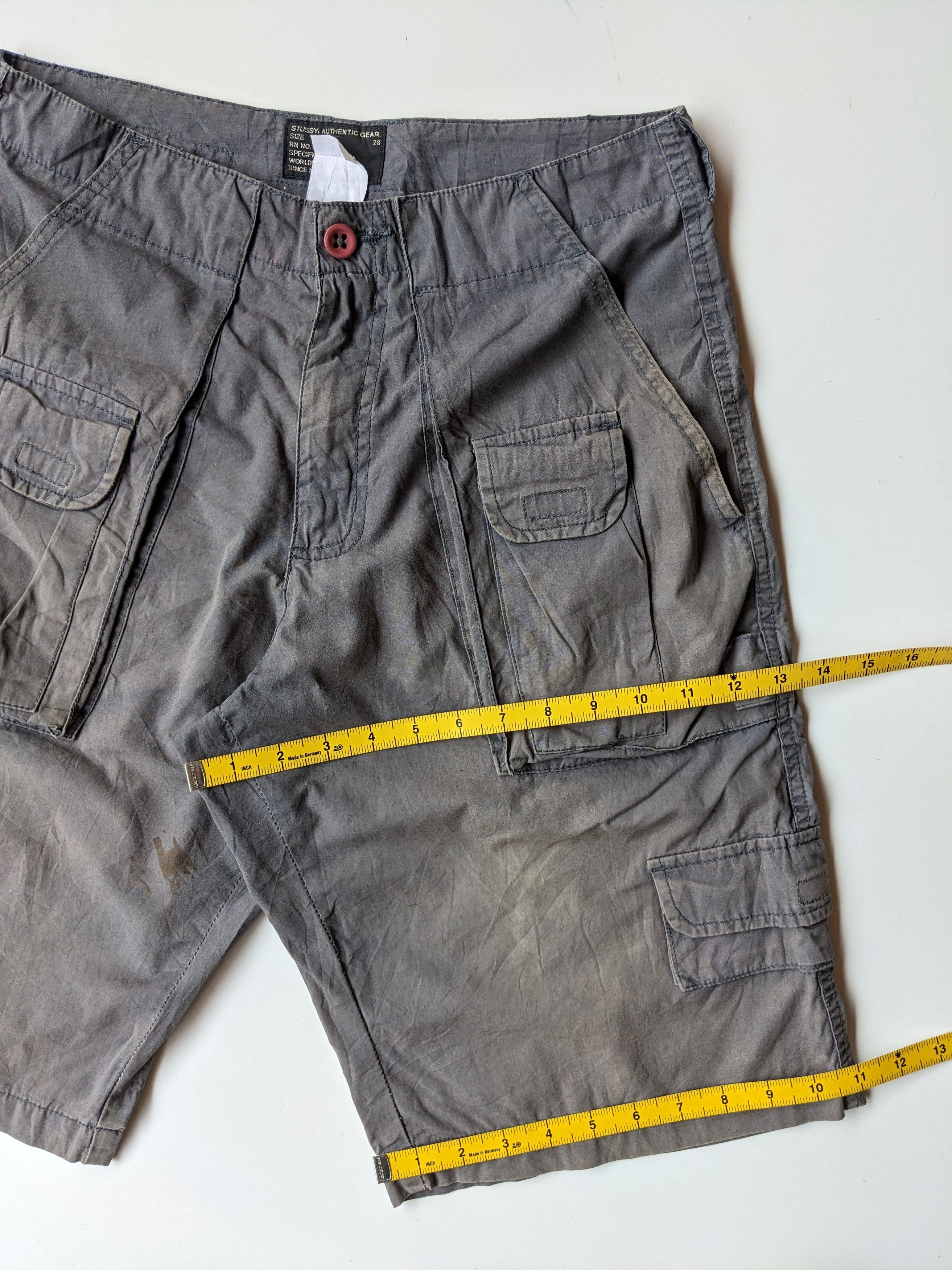 Stussy Vintage STUSSY tactical cargo sunfaded shortpant Size US 30 / EU 46 - 7 Thumbnail