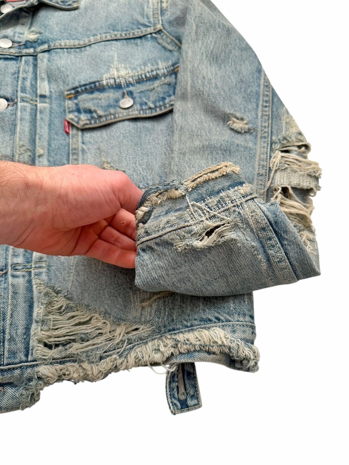 Kenzo × Levi's Kenzo Type II 2 Distressed Destroyed Denim Jacket Size US M / EU 48-50 / 2 - 6 Thumbnail