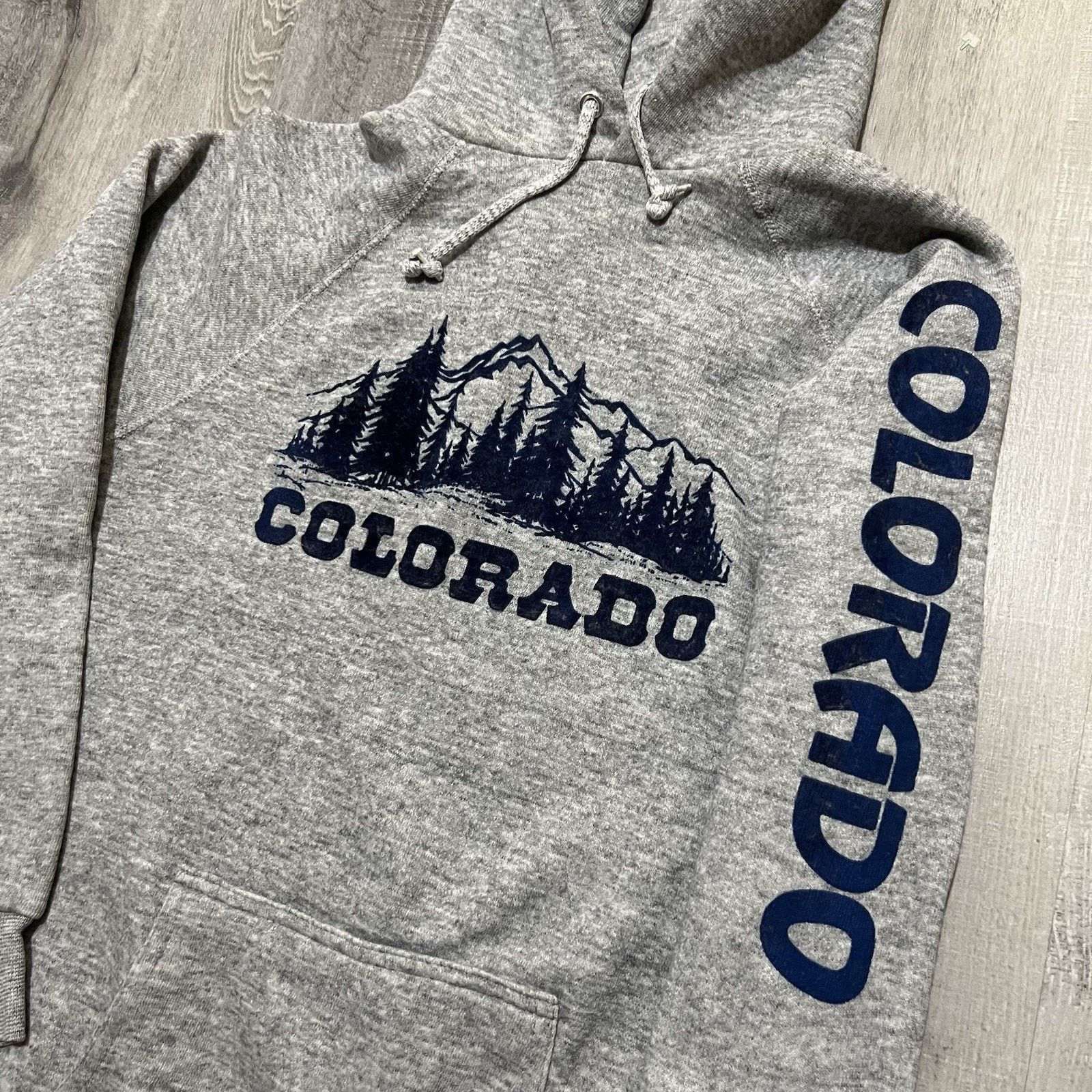 Other VTG 70s/80s Flock Print Colorado Spell Out Mountain Hoodie Size US L / EU 52-54 / 3 - 2 Thumbnail