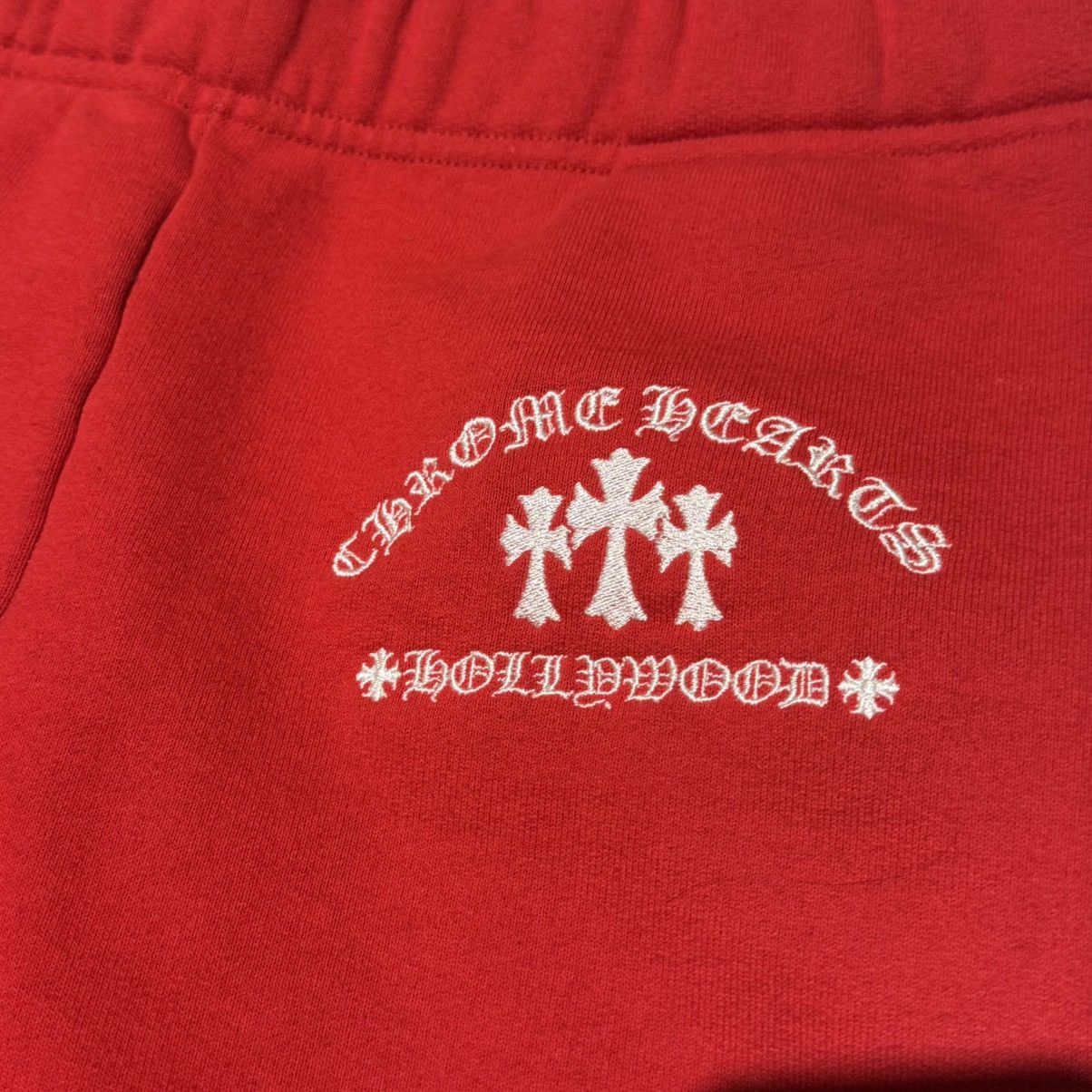 Chrome Hearts King Taco Red & White Triple Cross Embroidered Sweatpants L Size US 34 / EU 50 - 2 Thumbnail