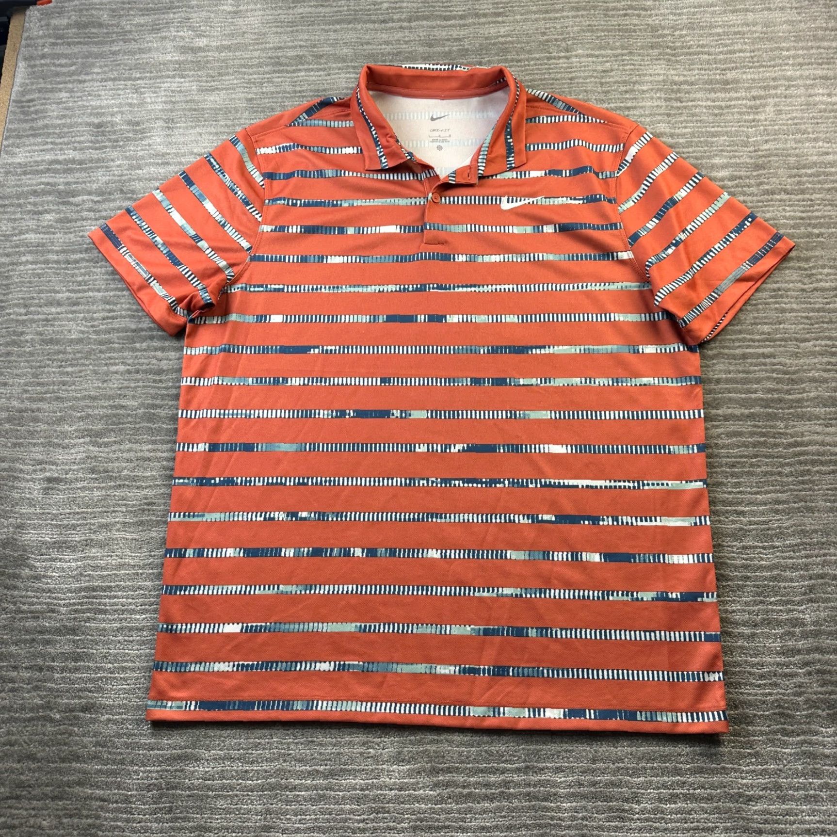 Nike Nike Polo Shirt Mens Large Orange Court Tennis Dri Fit Size US L / EU 52-54 / 3 - 2 Thumbnail