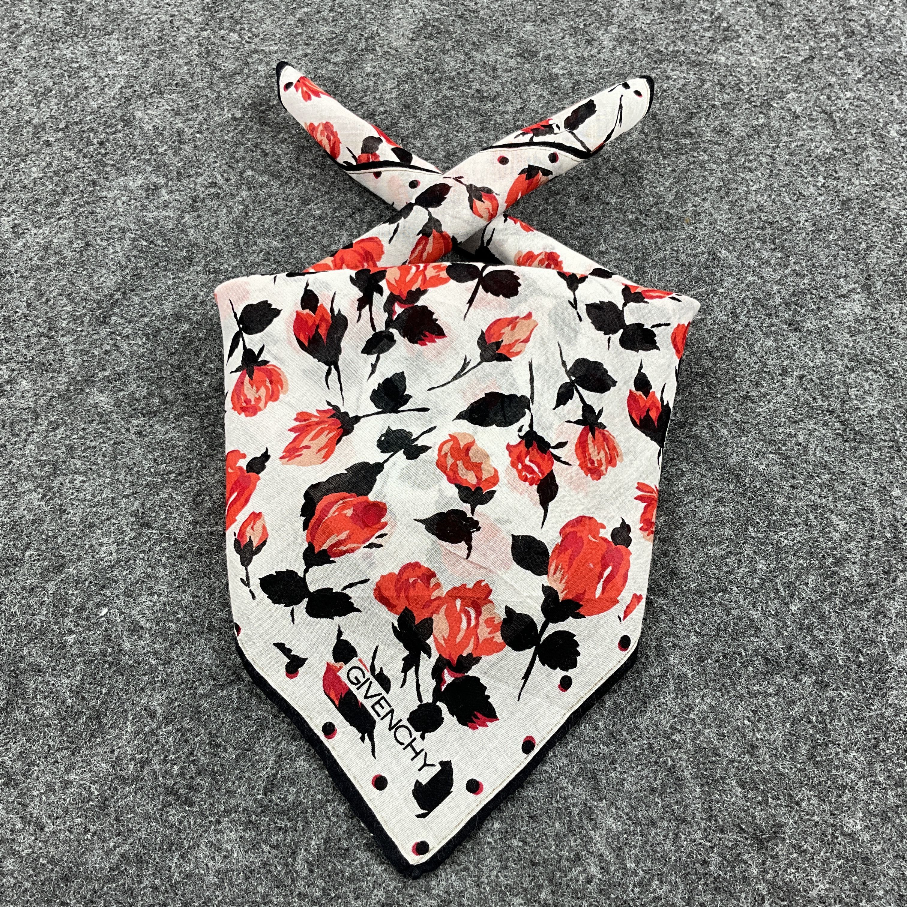 Vintage Floral Givenchy Handkerchief / Bandana / Neckerchief B054 Size ONE SIZE - 1 Thumbnail