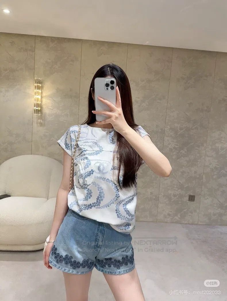 Chanel Chanel Beach Series Printed Denim Top Size XS / US 0-2 / IT 36-38 - 8 Thumbnail