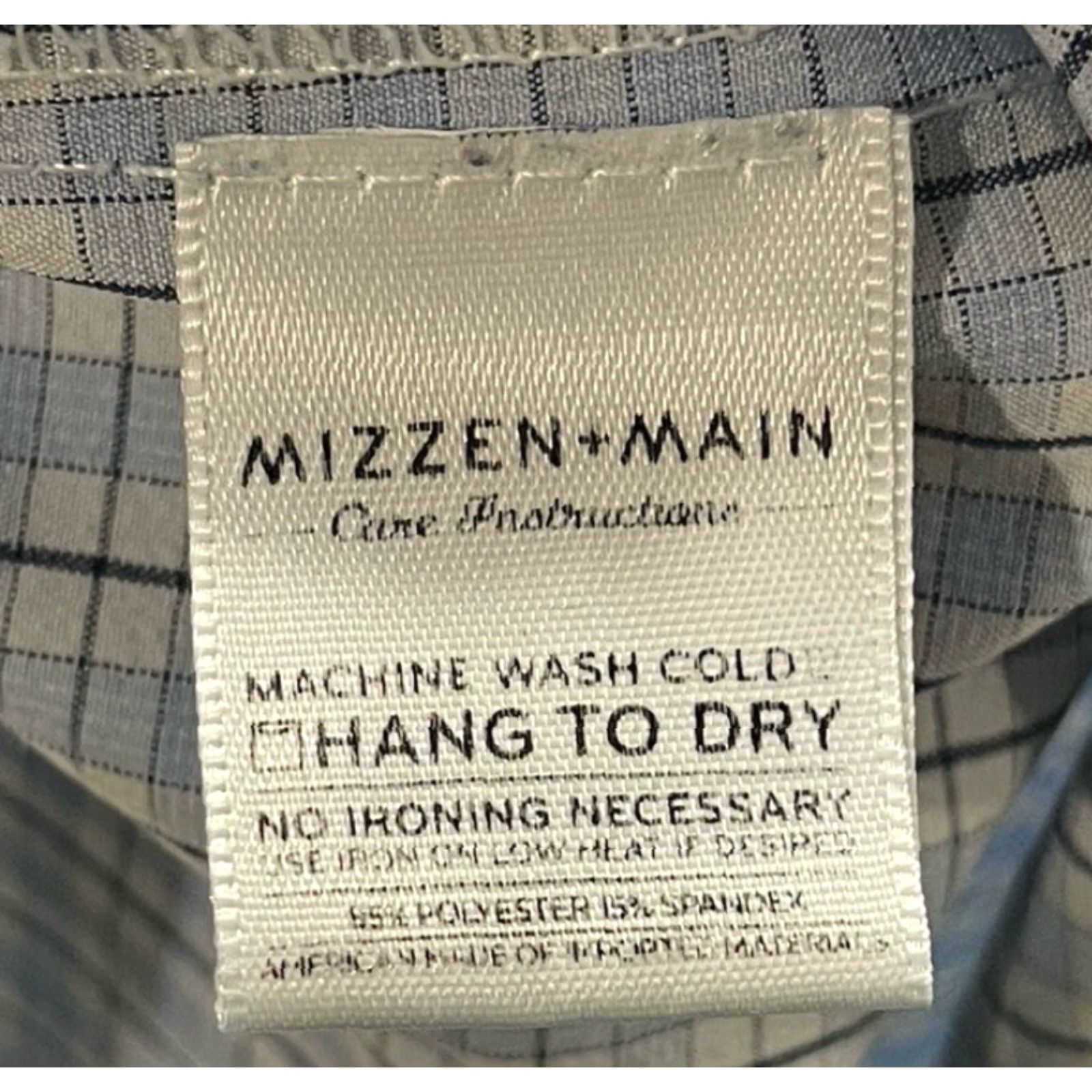 Mizzen+Main Mizzen+Main Button-Up Shirt 2XL Blue Plaid L/S Stretch Knit Casual Mens Shirts Regular Fit Size US XXL / EU 58 / 5 - 5 Thumbnail