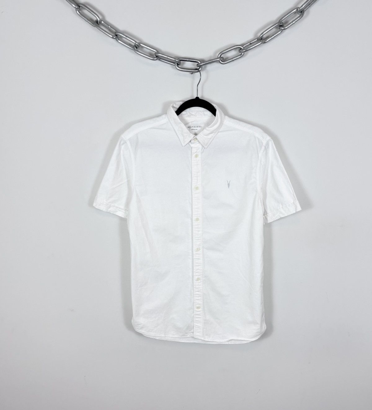 Allsaints AllSaints Men’s Hungtingdon SS Shirt Short Sleeve White Size US M / EU 48-50 / 2 - 1 Thumbnail
