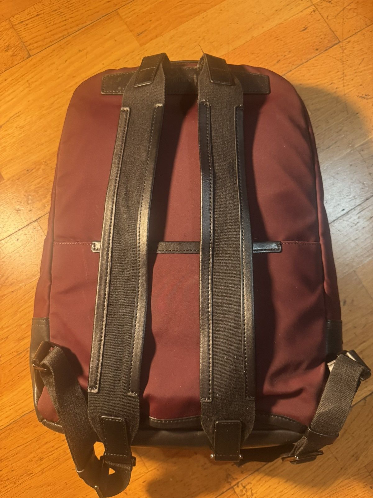 Tumi TUMI Voyageur Burgundy Nylon Leather Trim Backpack Size ONE SIZE - 4 Thumbnail