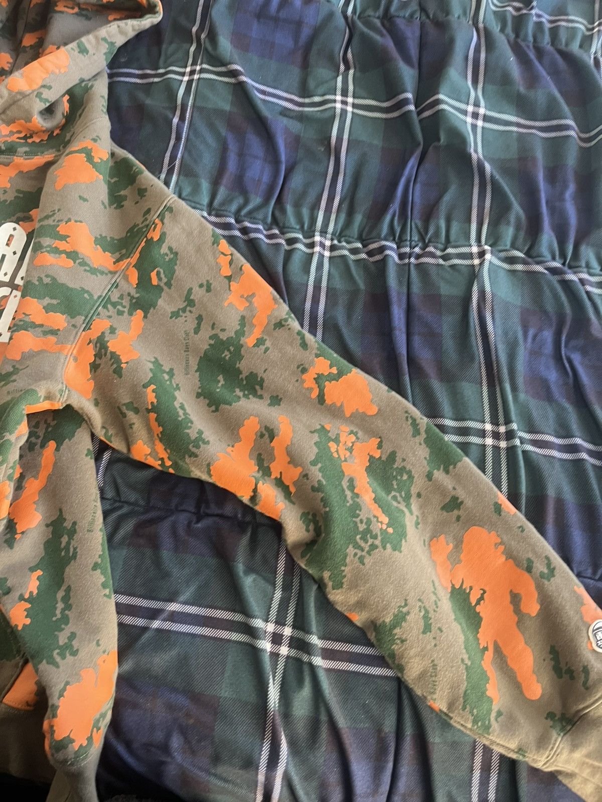 Billionaire Boys Club Billionaire Boys Camo Print Logo Hoodie Green Size US L / EU 52-54 / 3 - 3 Thumbnail