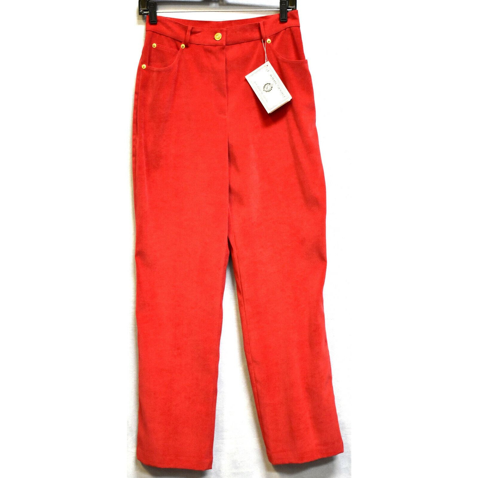 St. John NWT ST.JOHN Sport Geranium Pockets Logo Button Pants Size 4 Size 27" / US 4 / IT 40 - 2 Thumbnail