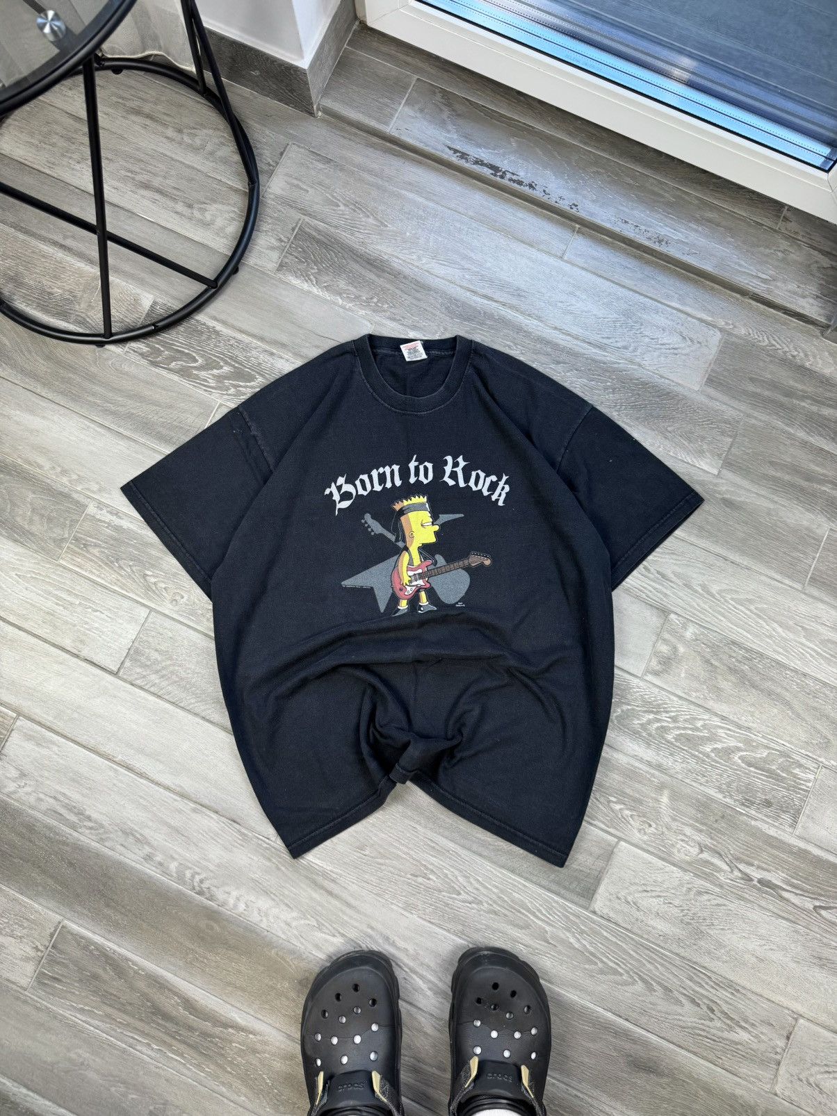 Vintage VTG Bart Simpson Born to rock 2009 Fruit of the loom tee Size US XL / EU 56 / 4 - 1 Thumbnail