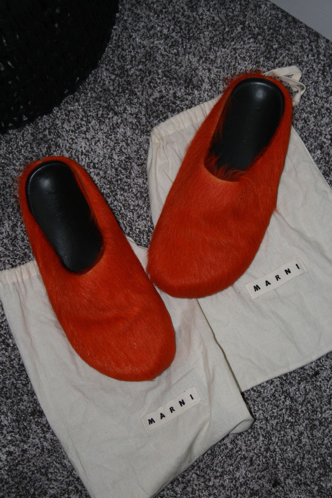 Marni MARNI Orange Long Hair Calfskin Fussbett Slip-on Loafers Size US 12 / EU 45 - 4 Thumbnail