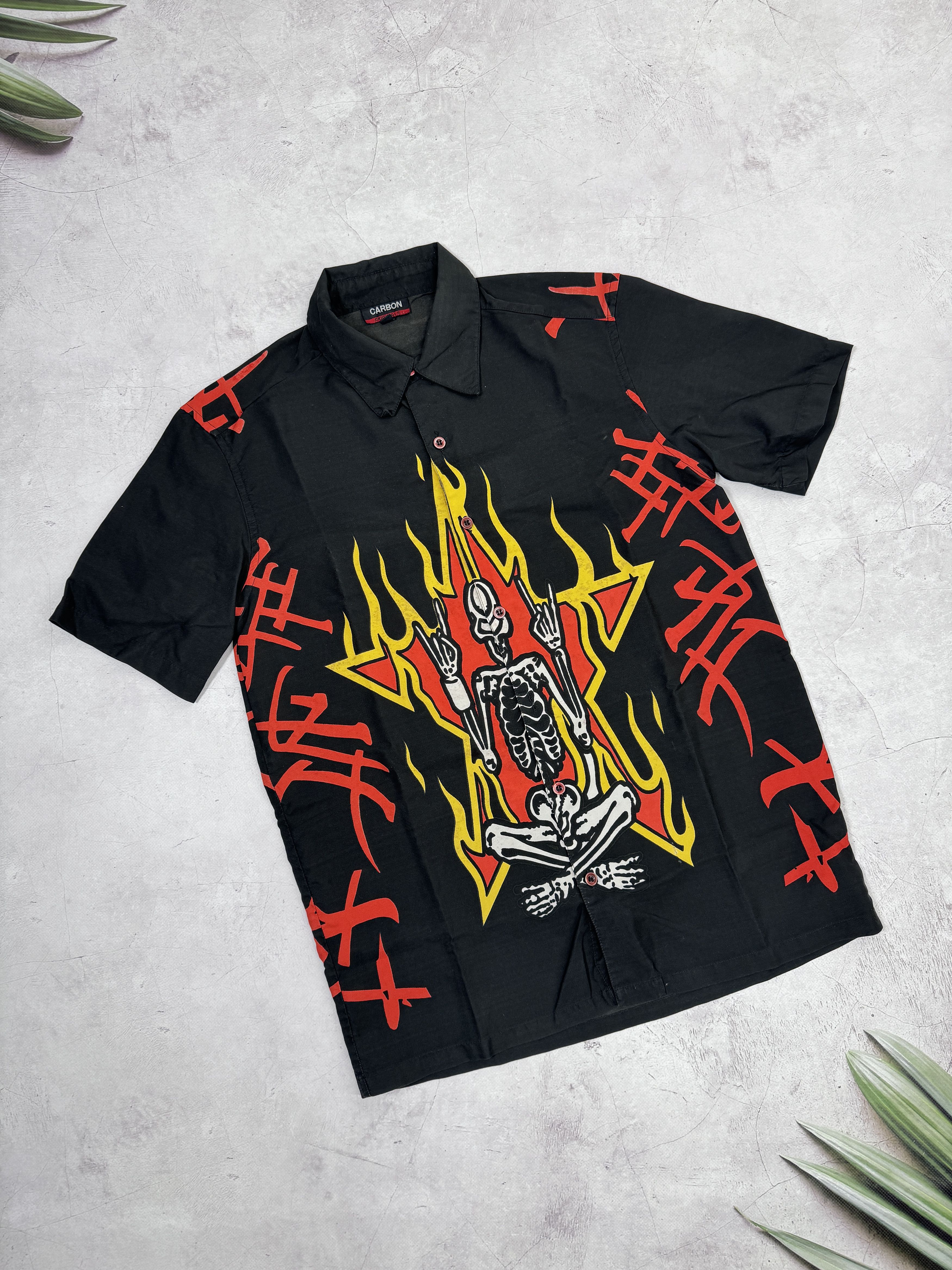 Vintage Vintage Skull Hell Crazy Shirt Size US S / EU 44-46 / 1 - 1 Thumbnail
