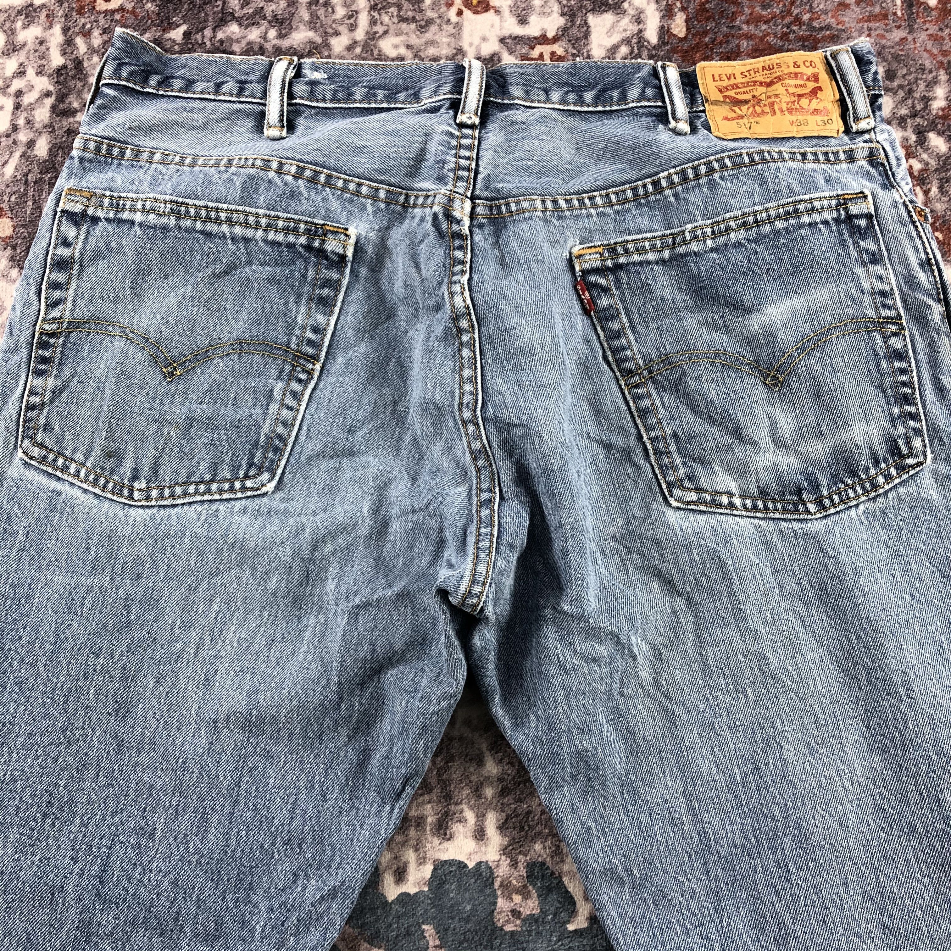 Levi's × Vintage Vintage Blue Wash Levis 517 Flare Jeans-JM2979 Size US 37 - 5 Thumbnail