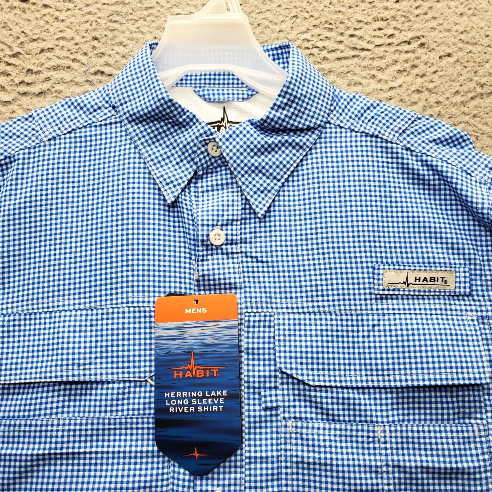 Habitat Habit River Fishing Shirt Mens Small Multi Gingham Vented Back Collar Button Up Size US S / EU 44-46 / 1 - 7 Thumbnail