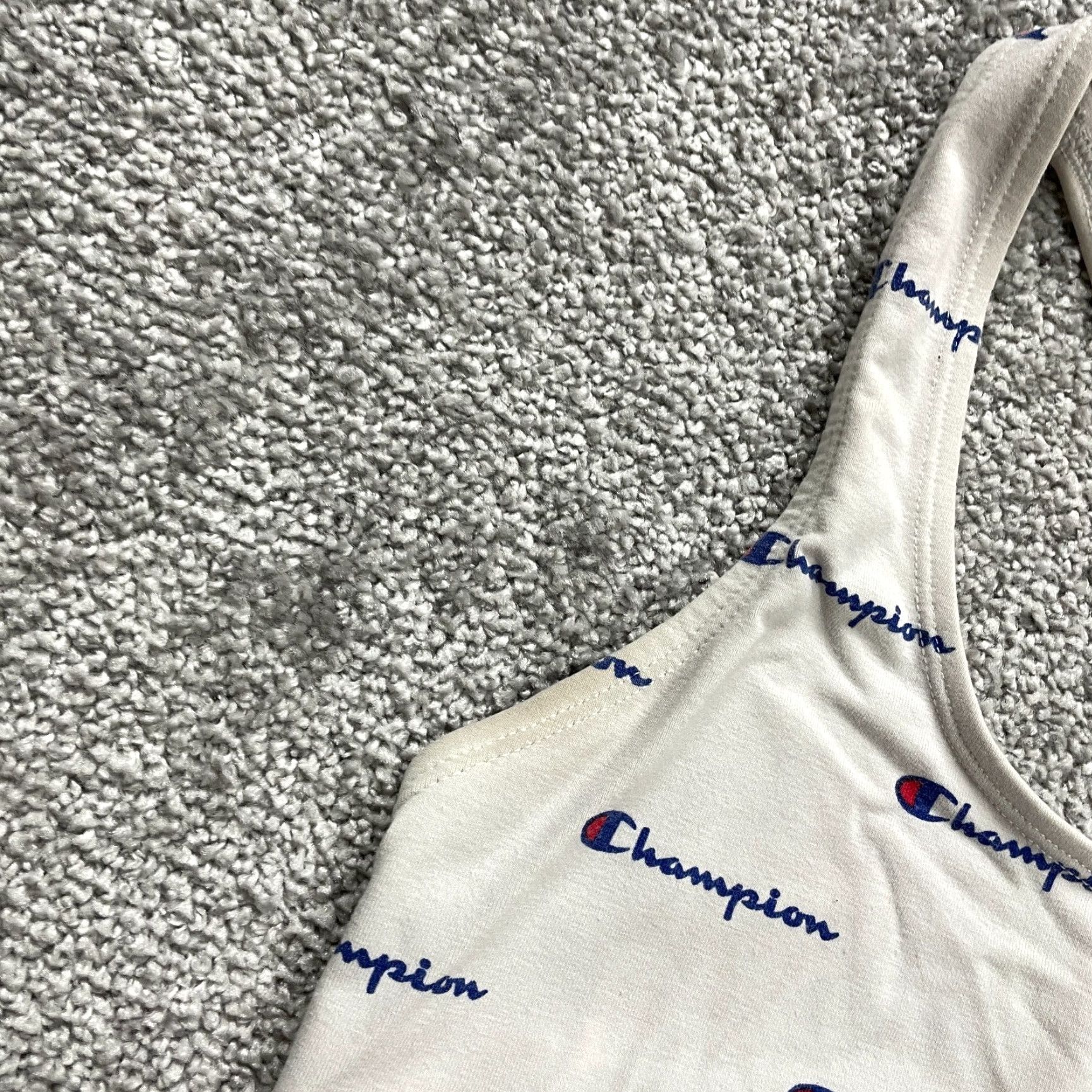 Champion Champion Bralette Womens Small White All Over Print Racerback Active Gym Sports Size ONE SIZE - 5 Thumbnail