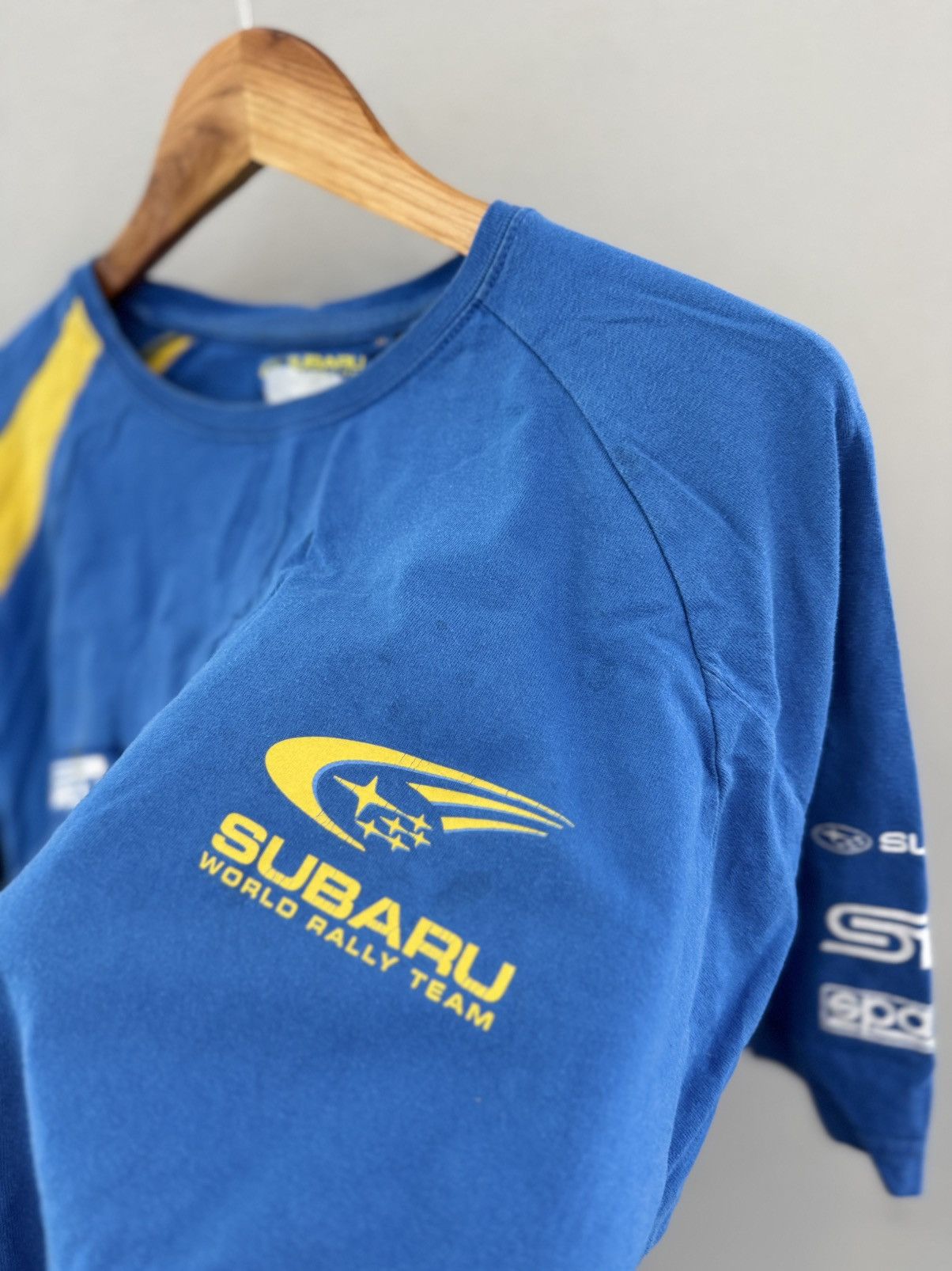 NASCAR Vintage Subaru T-Shirts Blue Racing Team Firelli Size US XL / EU 56 / 4 - 4 Thumbnail