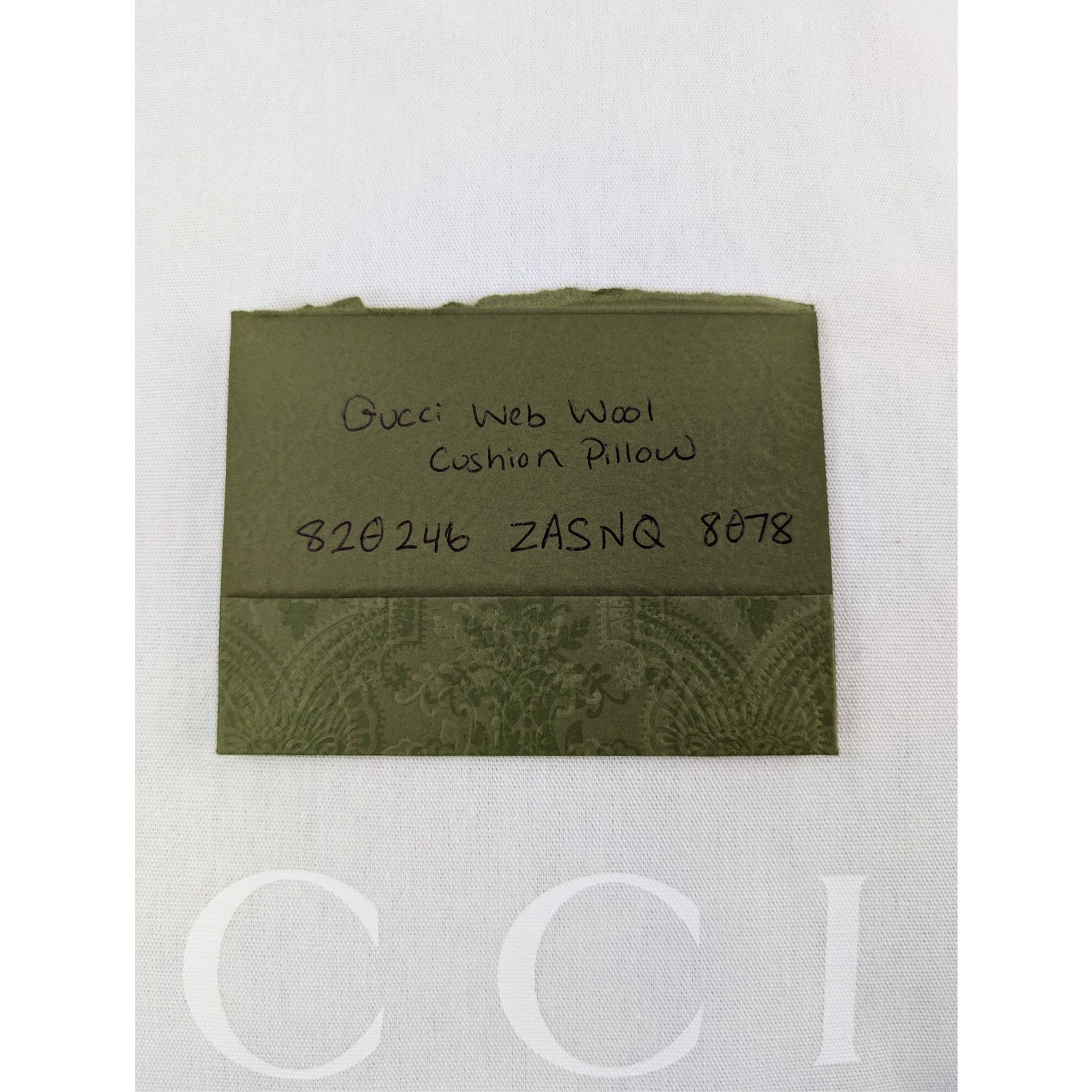 Gucci o1rshd1 Size: OS / Web Wool Cushion Pillow in Green / Red Size ONE SIZE - 16 Thumbnail