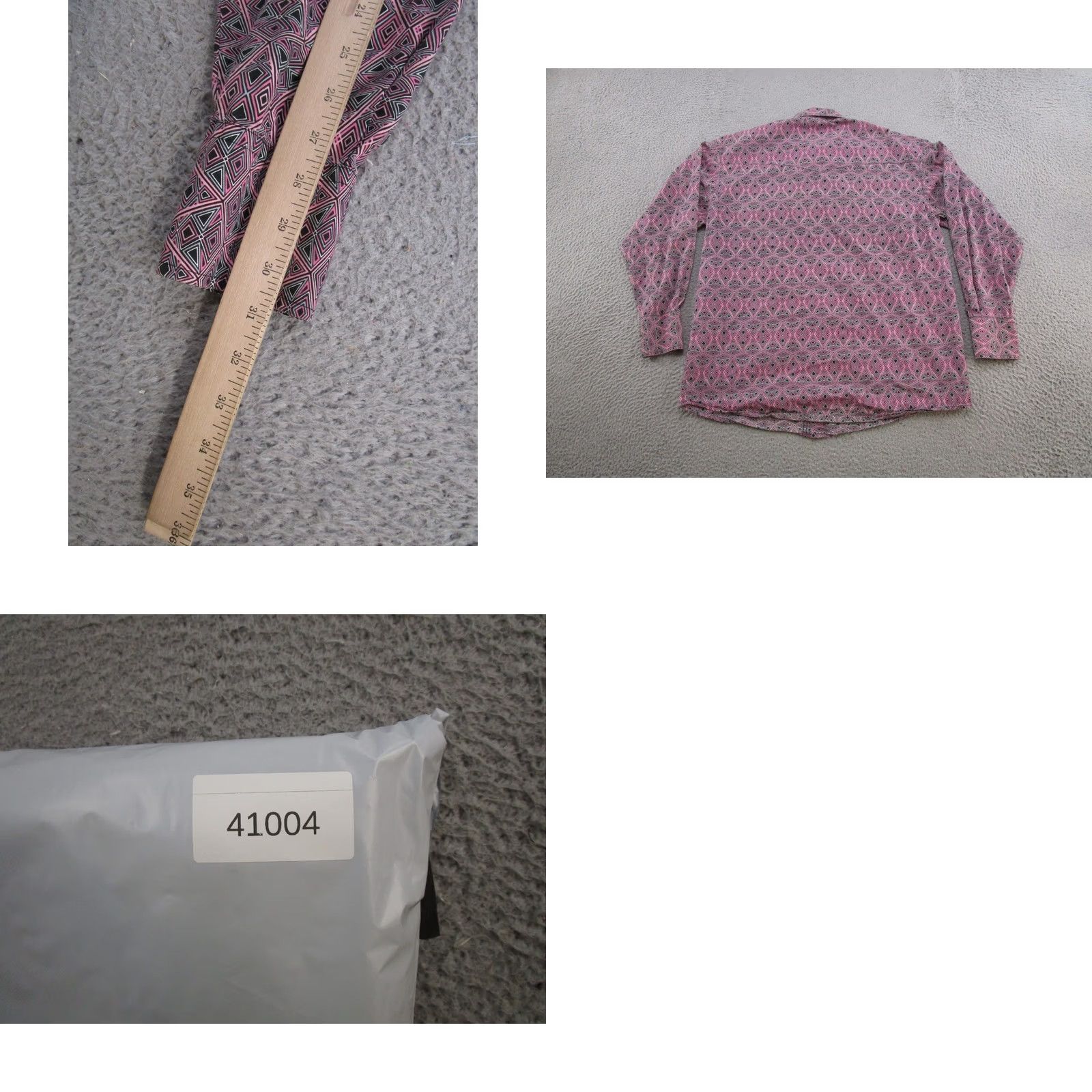 Wrangler Wrangler Shirt Geometric Snap Up Long Sleeve Mens Pink Breast Cancer Awareness Geometric Shirt Mens Size US L / EU 52-54 / 3 - 8 Thumbnail
