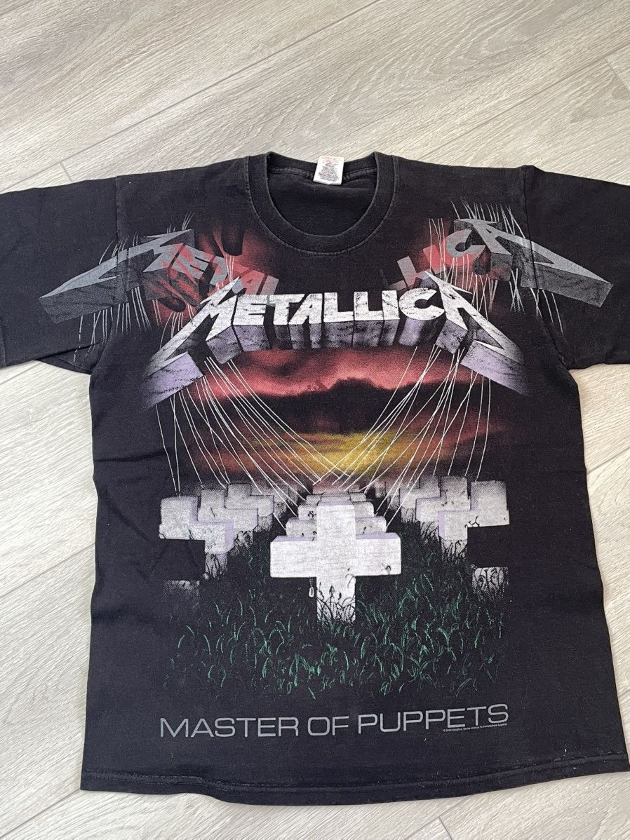 Band Tees × Metallica × Vintage Metallica Muster Of Puppets overprint merch t shirt vintage Size US L / EU 52-54 / 3 - 4 Thumbnail