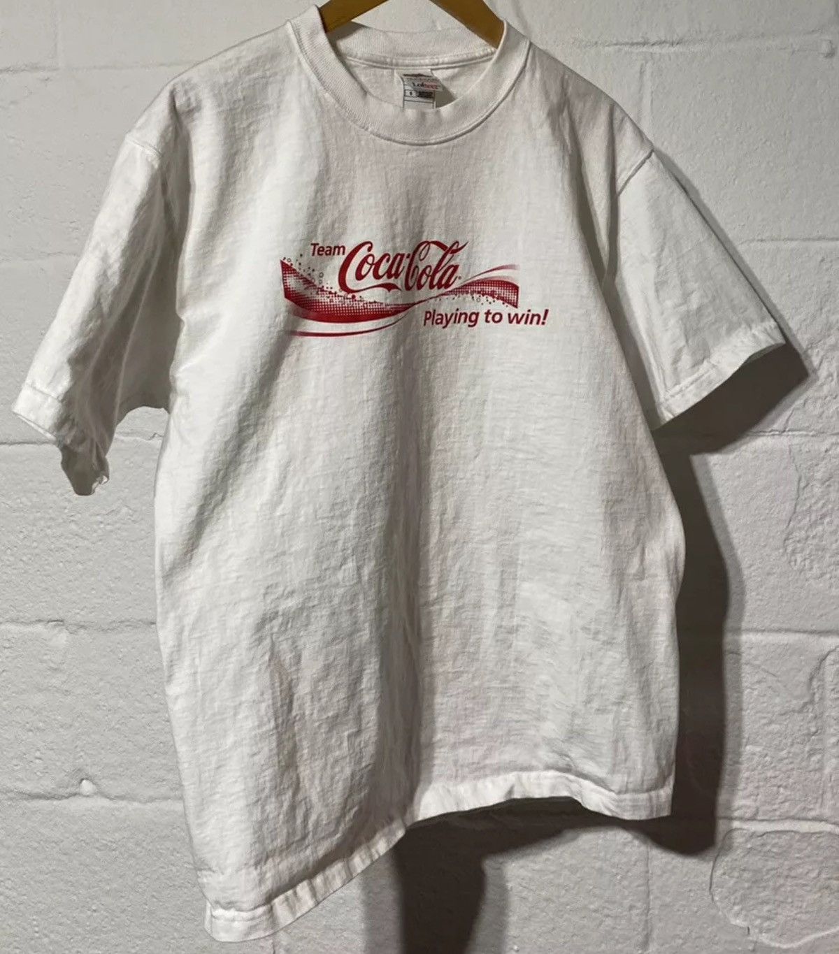 Coca Cola × Fruit Of The Loom × Vintage Vintage Y2K Team Coca Cola Play to Win T shirt Size US L / EU 52-54 / 3 - 1 Thumbnail