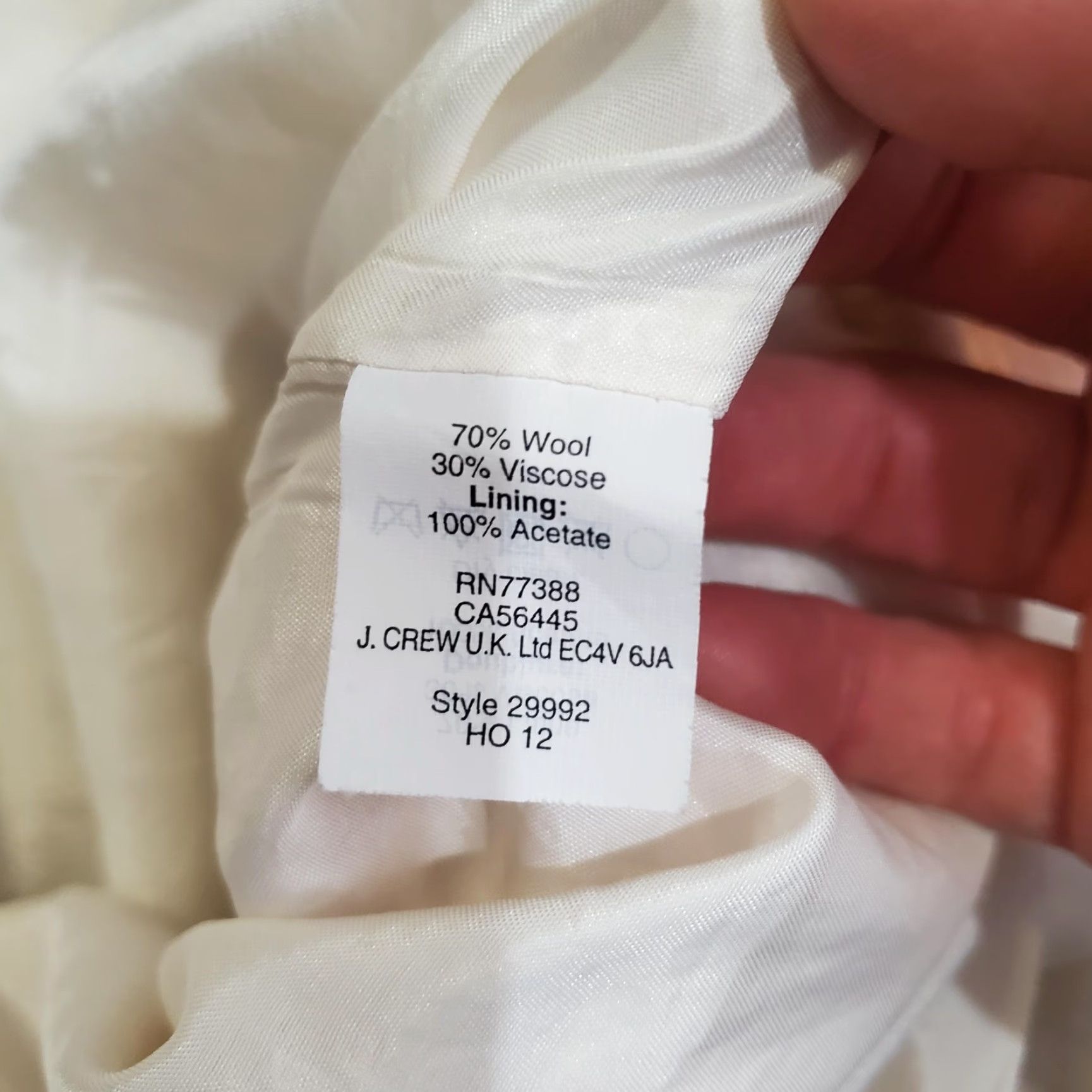 J.Crew J.Crew Skirt Womens 6 White Wool Blend Mini Pencil Lined Pockets Style 29992 Size 28" / US 6 / IT 42 - 5 Thumbnail
