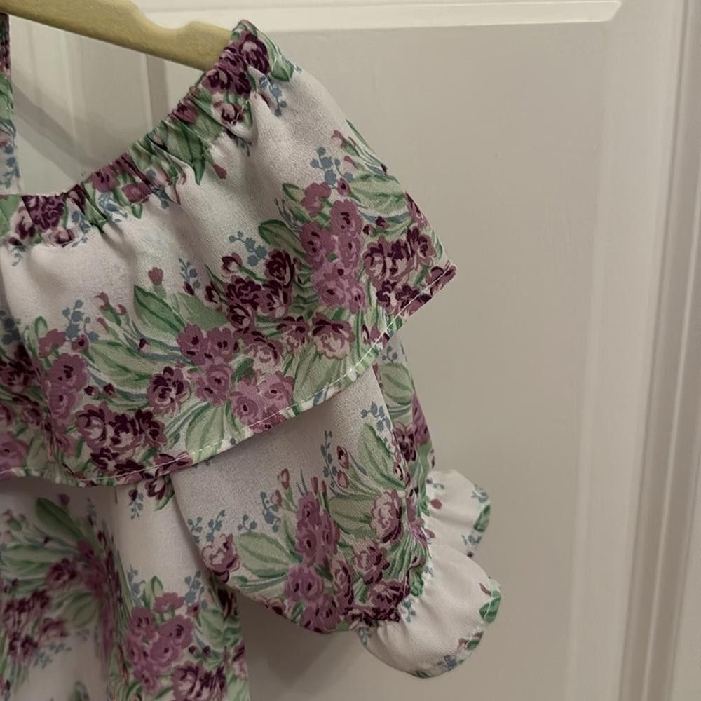 Designer Janie and Jack Floral Top 18-24m Size US XXS / EU 40 - 4 Thumbnail