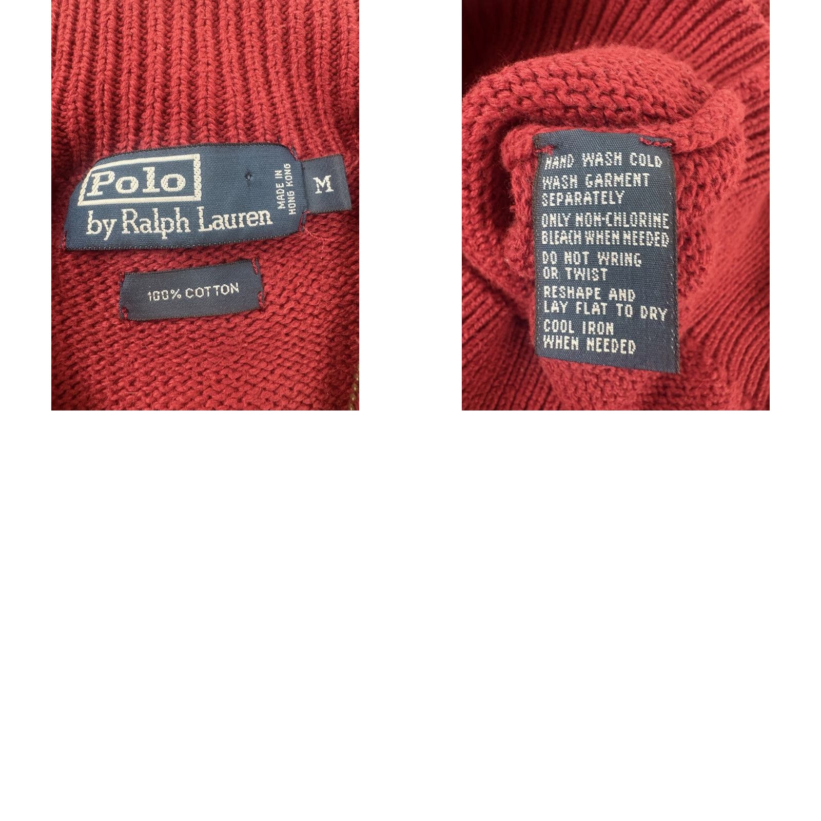 Polo Ralph Lauren VINTAGE Ralph Lauren Polo Sweater Men’s M Red Mock Neck Knit 90s Classic Preppy Fall/Winter Size US M / EU 48-50 / 2 - 8 Thumbnail